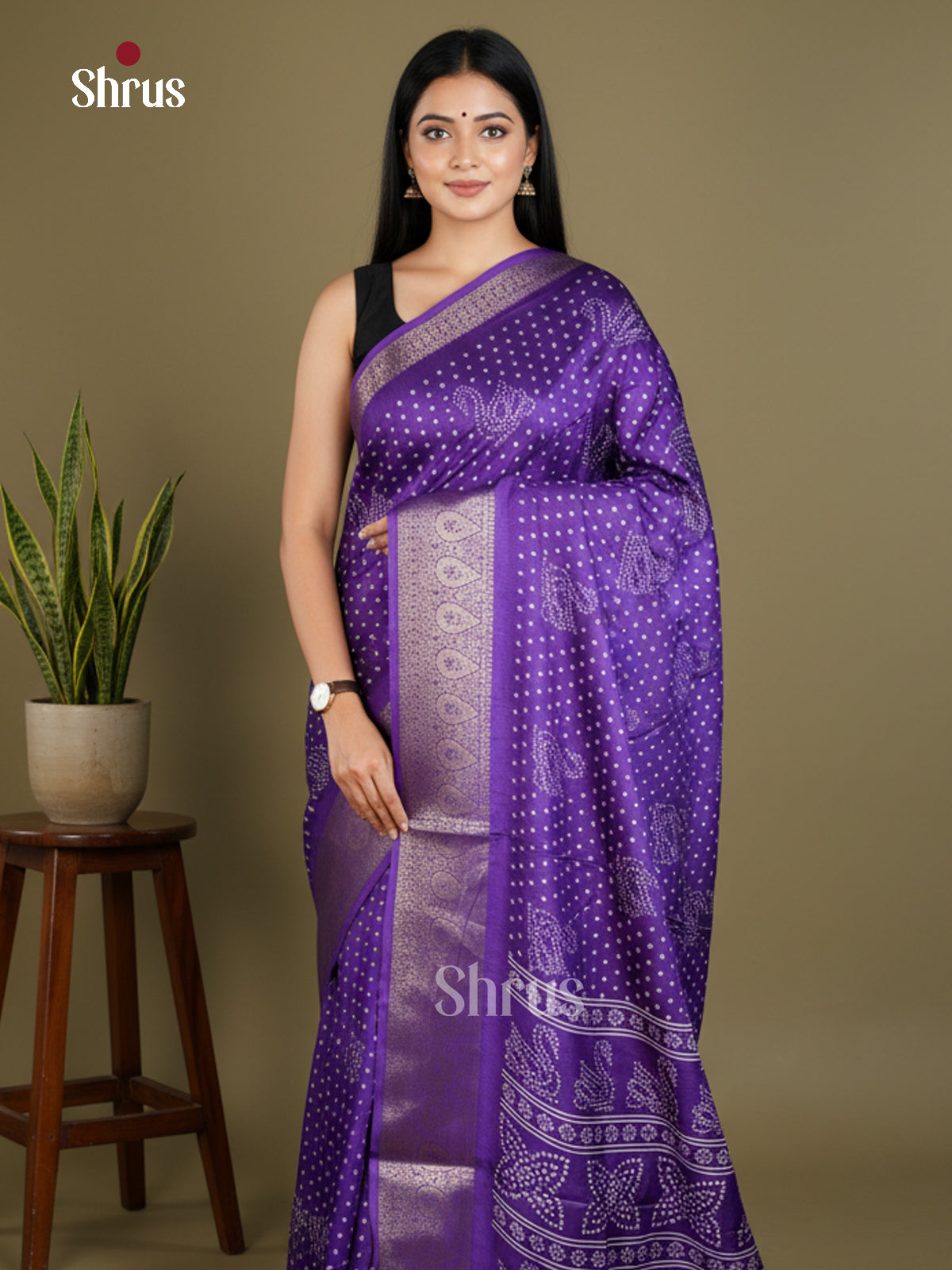 Semi Crepe Saree - EBS16394 - Shop on Shrus.com