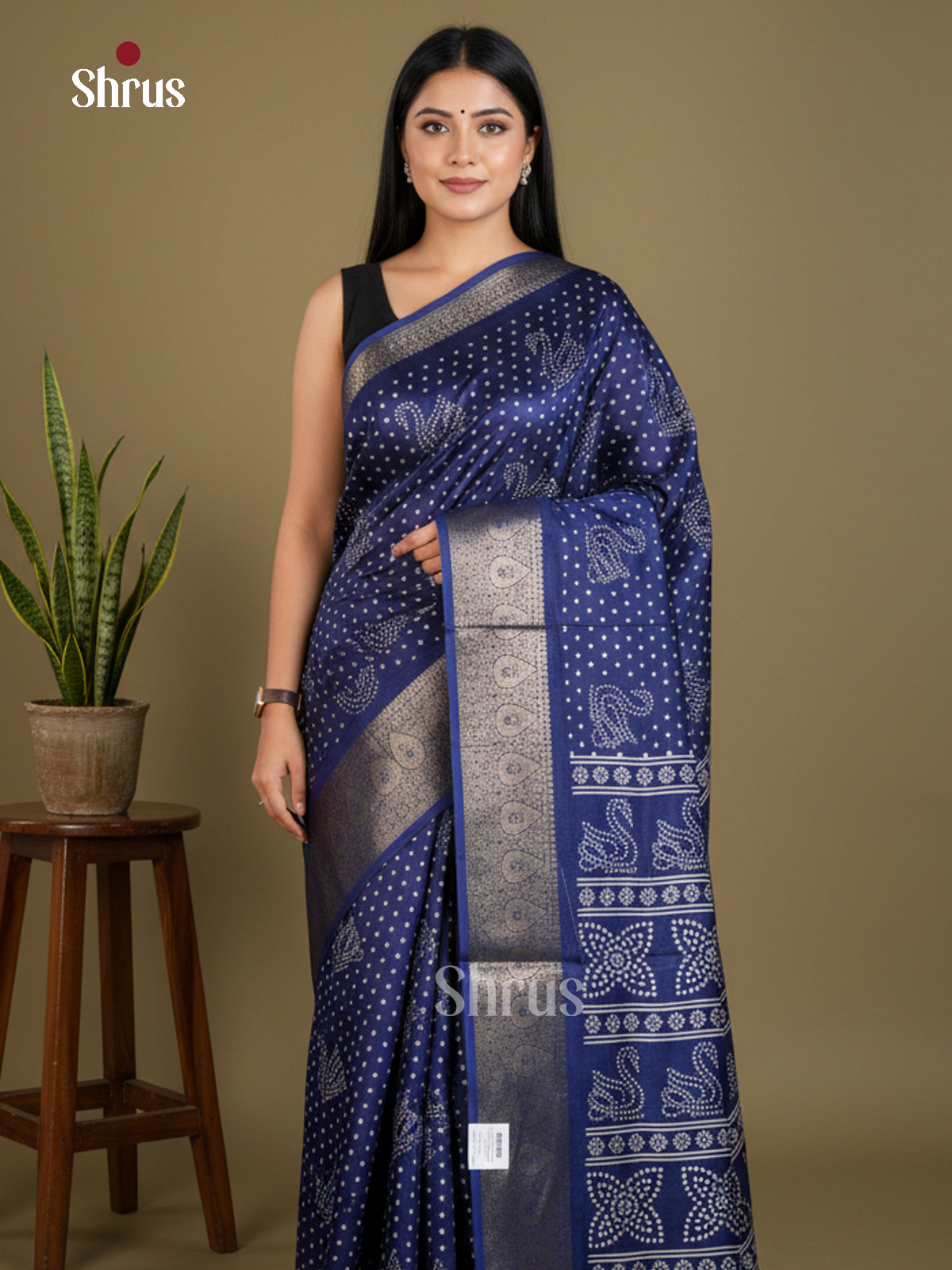 Semi Crepe Saree - EBS16397 - Shop on Shrus.com
