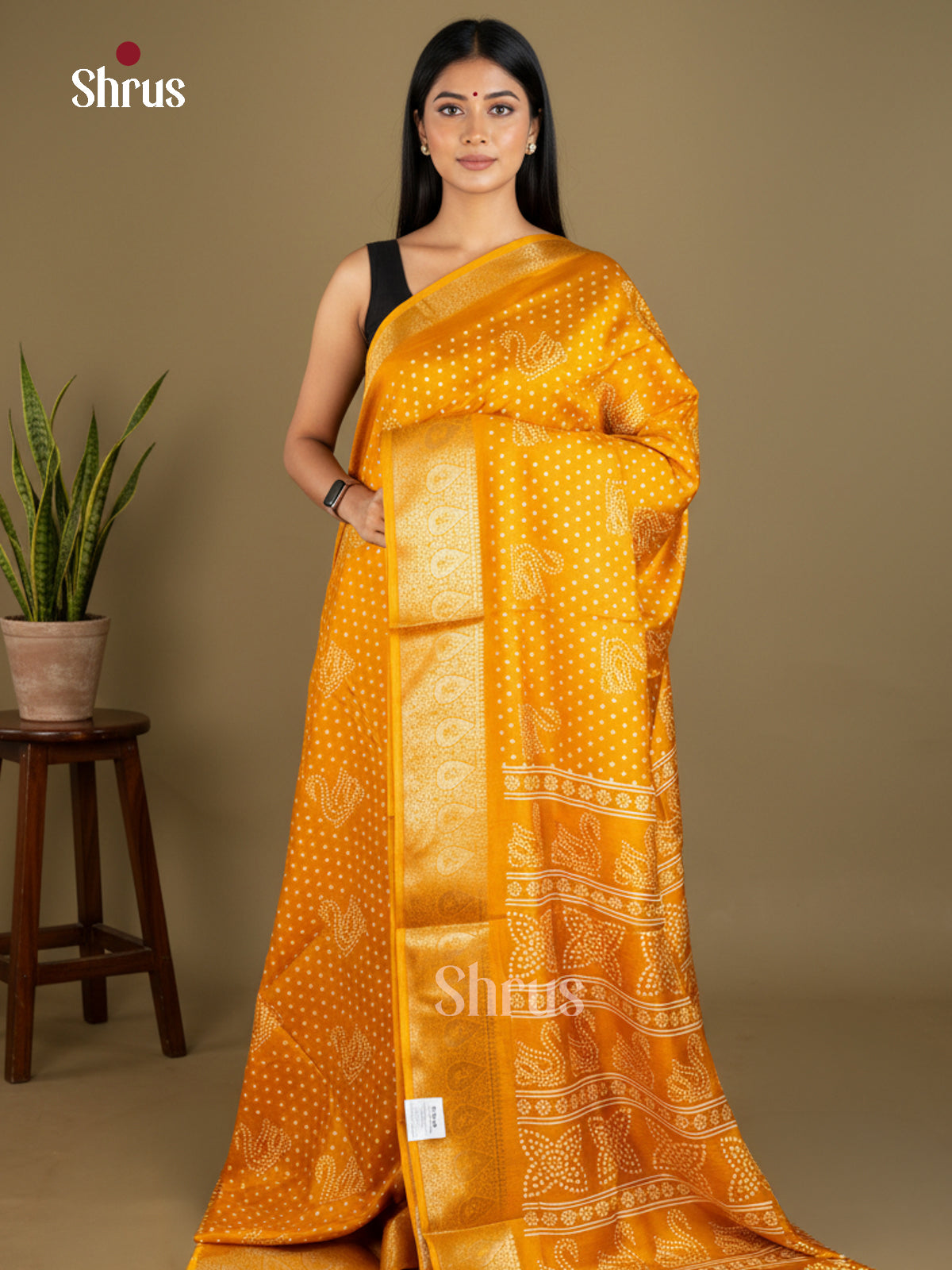 Semi Crepe Saree - EBS16398 - Shop on Shrus.com