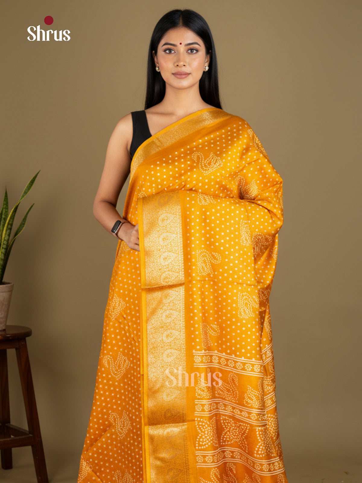 Semi Crepe Saree - EBS16398 - Shop on Shrus.com
