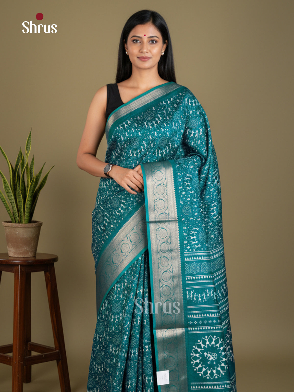 Semi Crepe Saree - EBS16400 - Shop on Shrus.com
