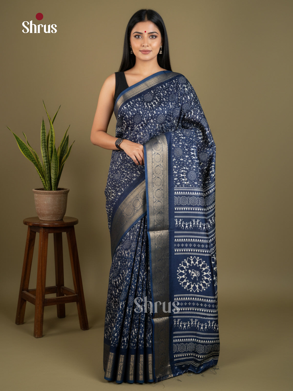 Semi Crepe Saree - EBS16402 - Shop on Shrus.com