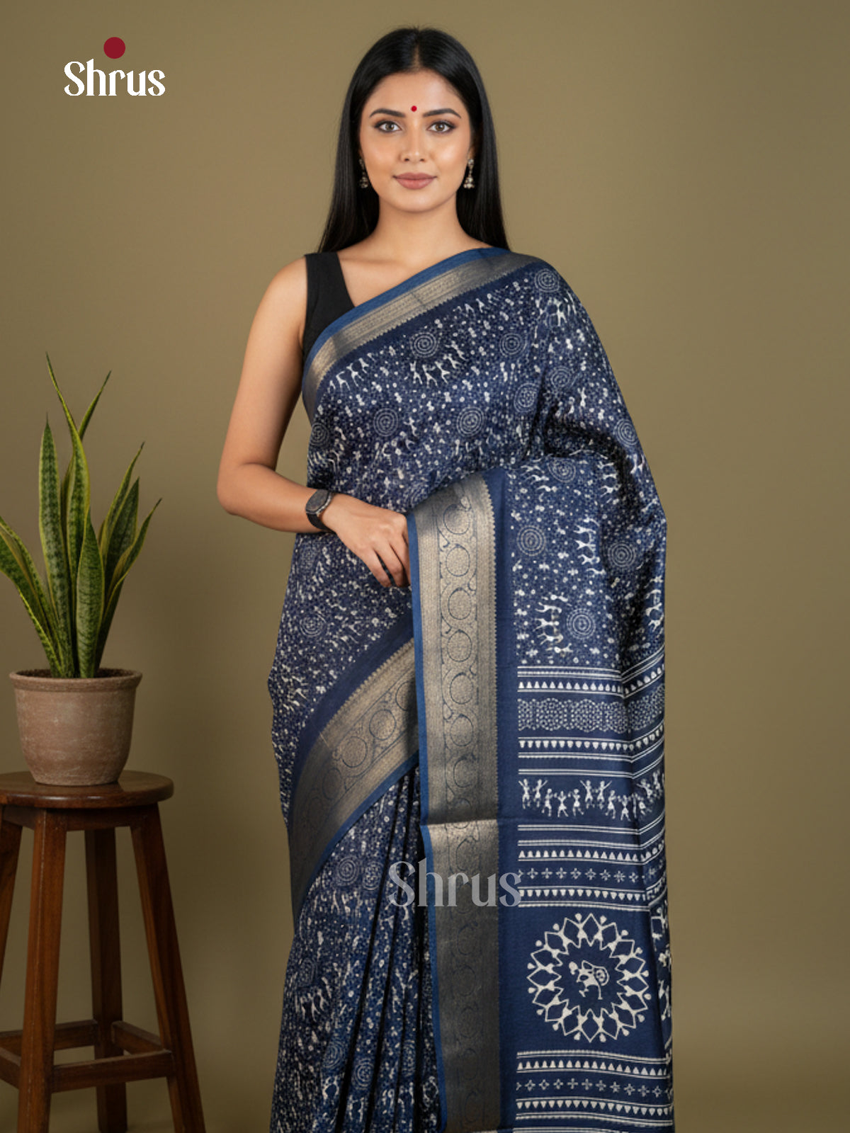 Semi Crepe Saree - EBS16402 - Shop on Shrus.com