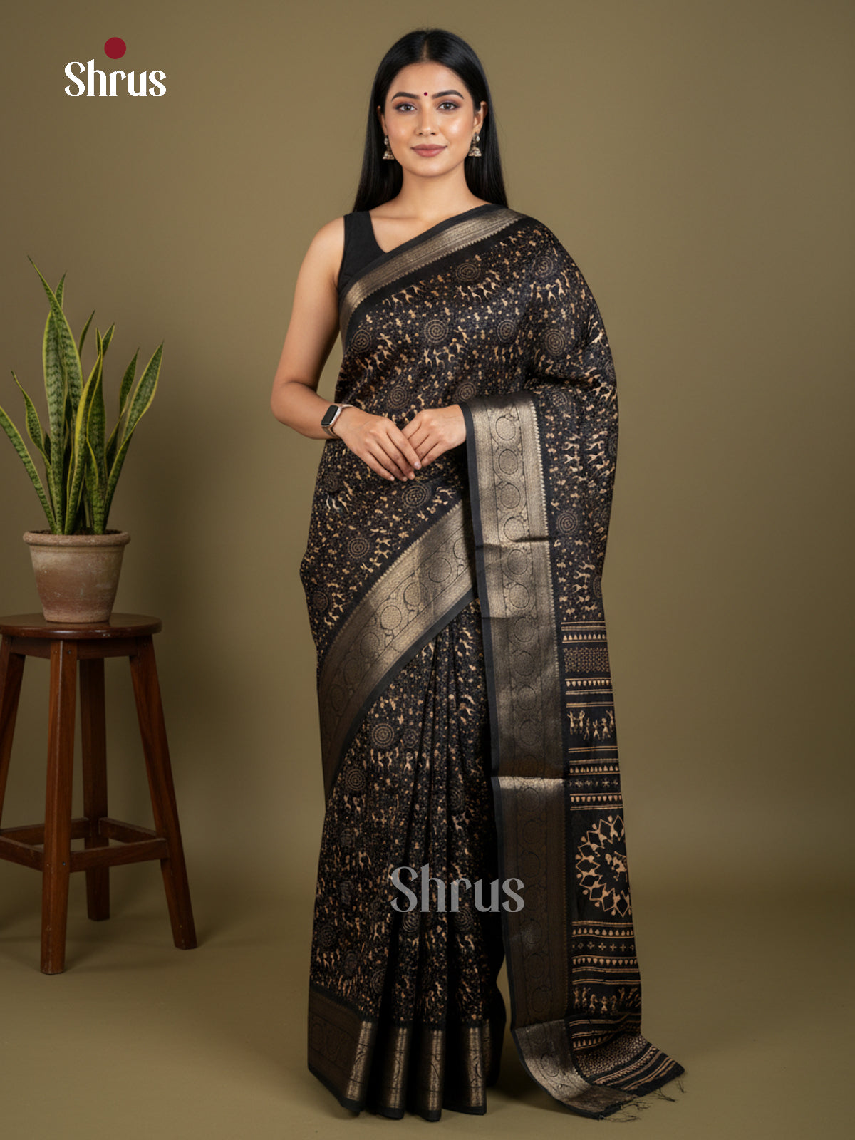 Semi Crepe Saree - EBS16403 - Shop on Shrus.com