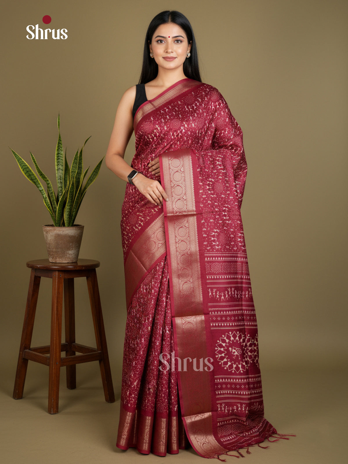Semi Crepe Saree - EBS16405 - Shop on Shrus.com