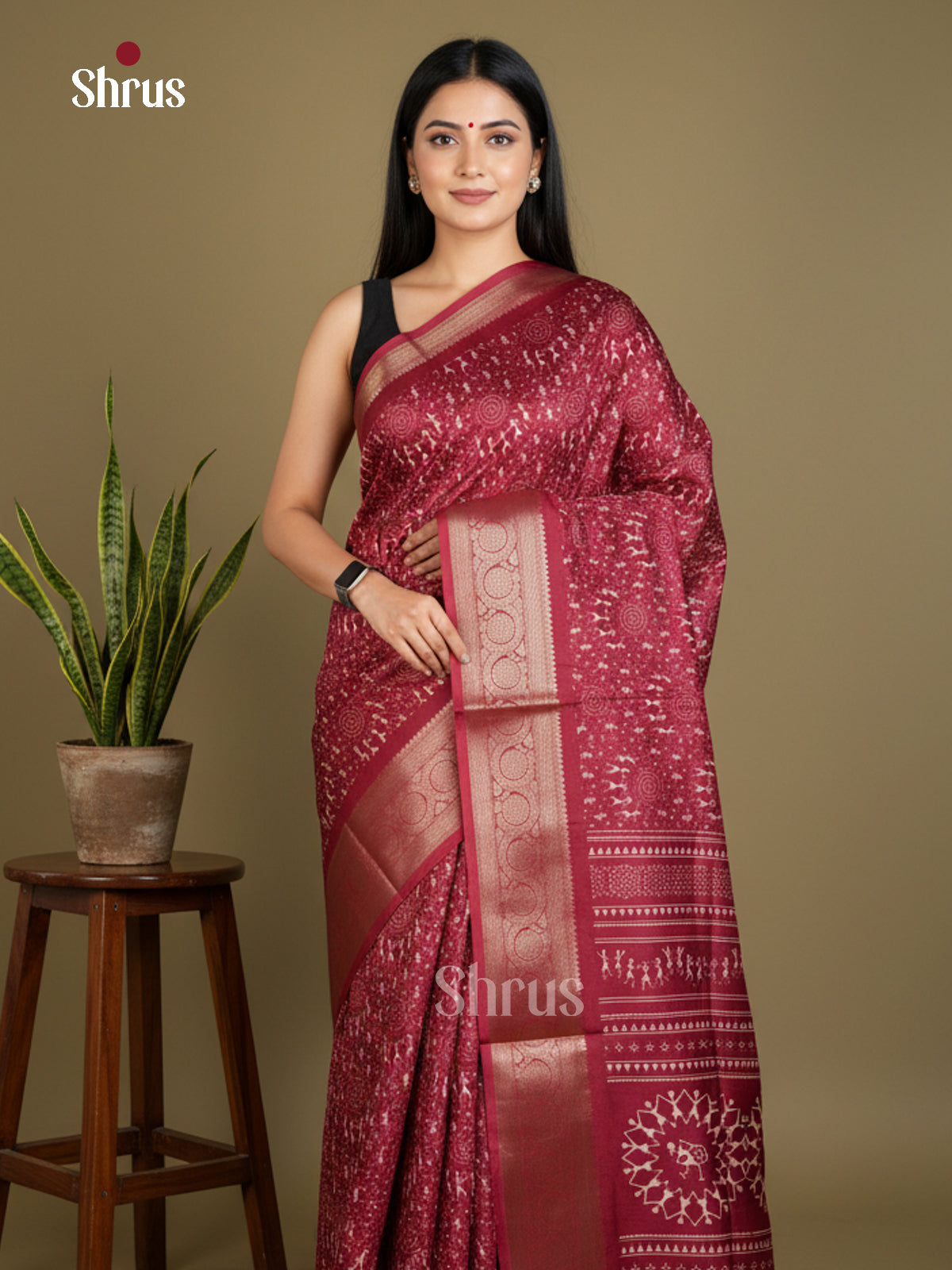 Semi Crepe Saree - EBS16405 - Shop on Shrus.com