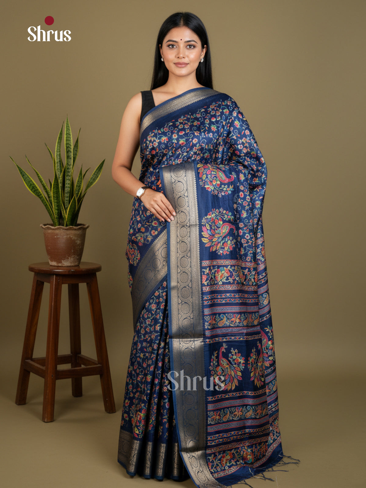 Semi Crepe Saree - EBS16409 - Shop on Shrus.com