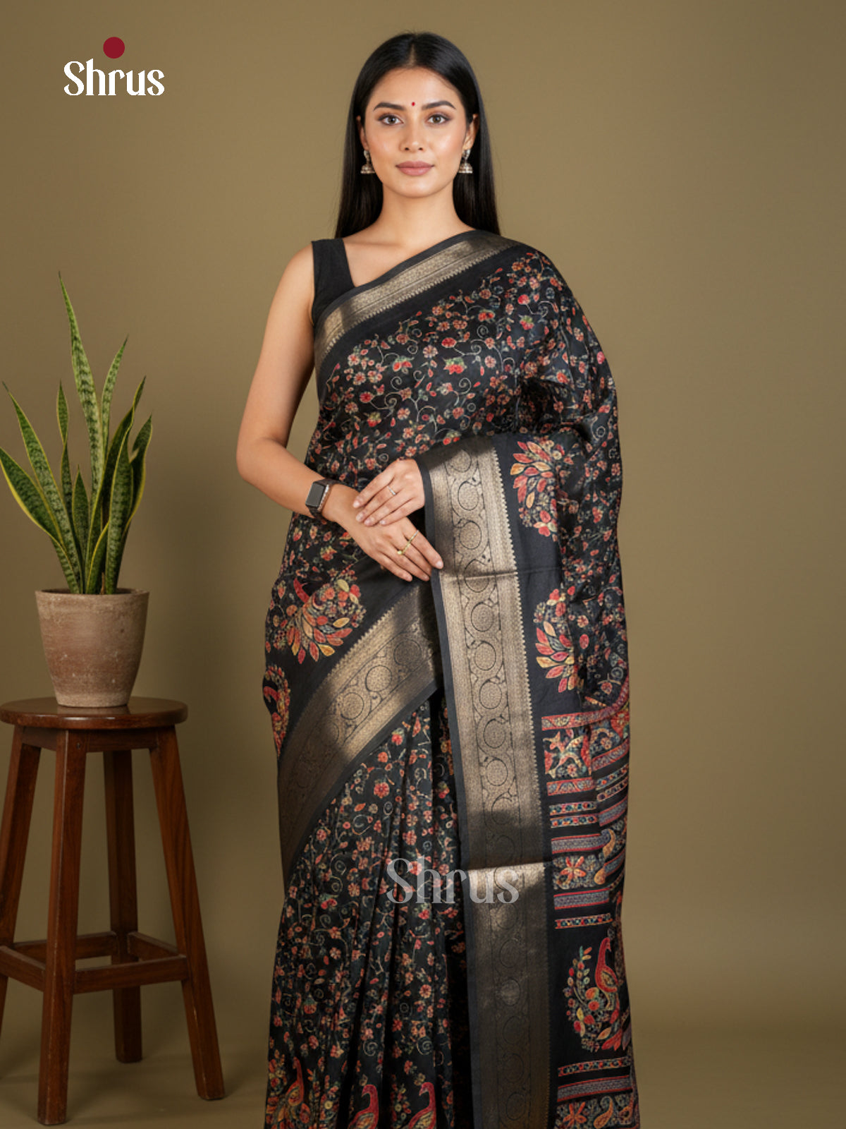 Semi Crepe Saree - EBS16412 - Shop on Shrus.com
