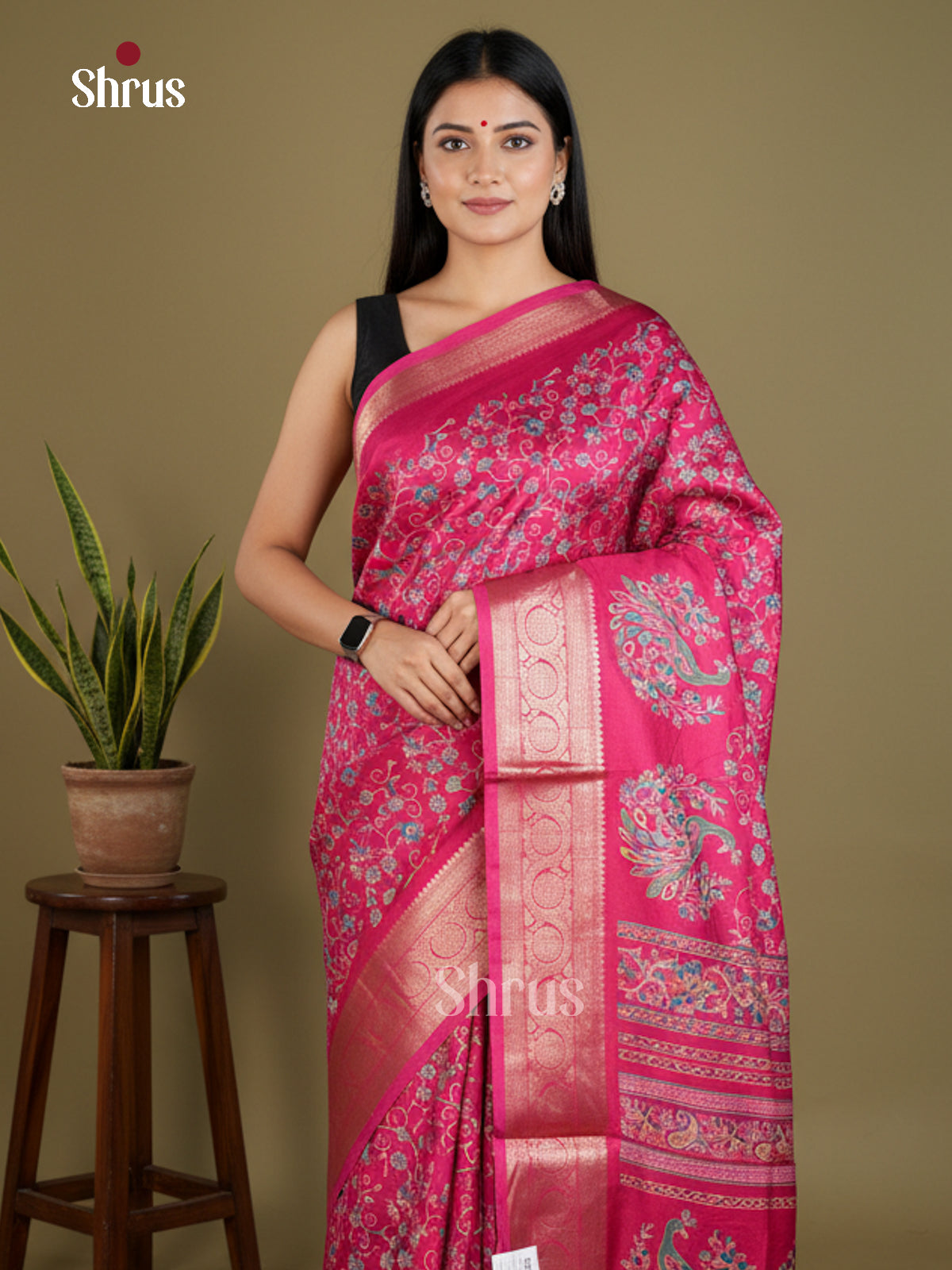 Semi Crepe Saree - EBS16414 - Shop on Shrus.com