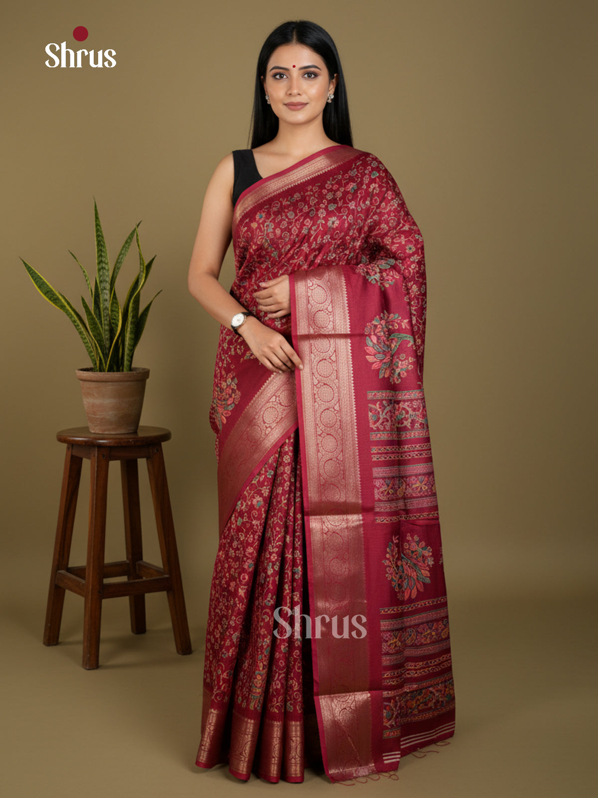 EBS16415 - Semi Crepe Saree - Shop on Shrus.com