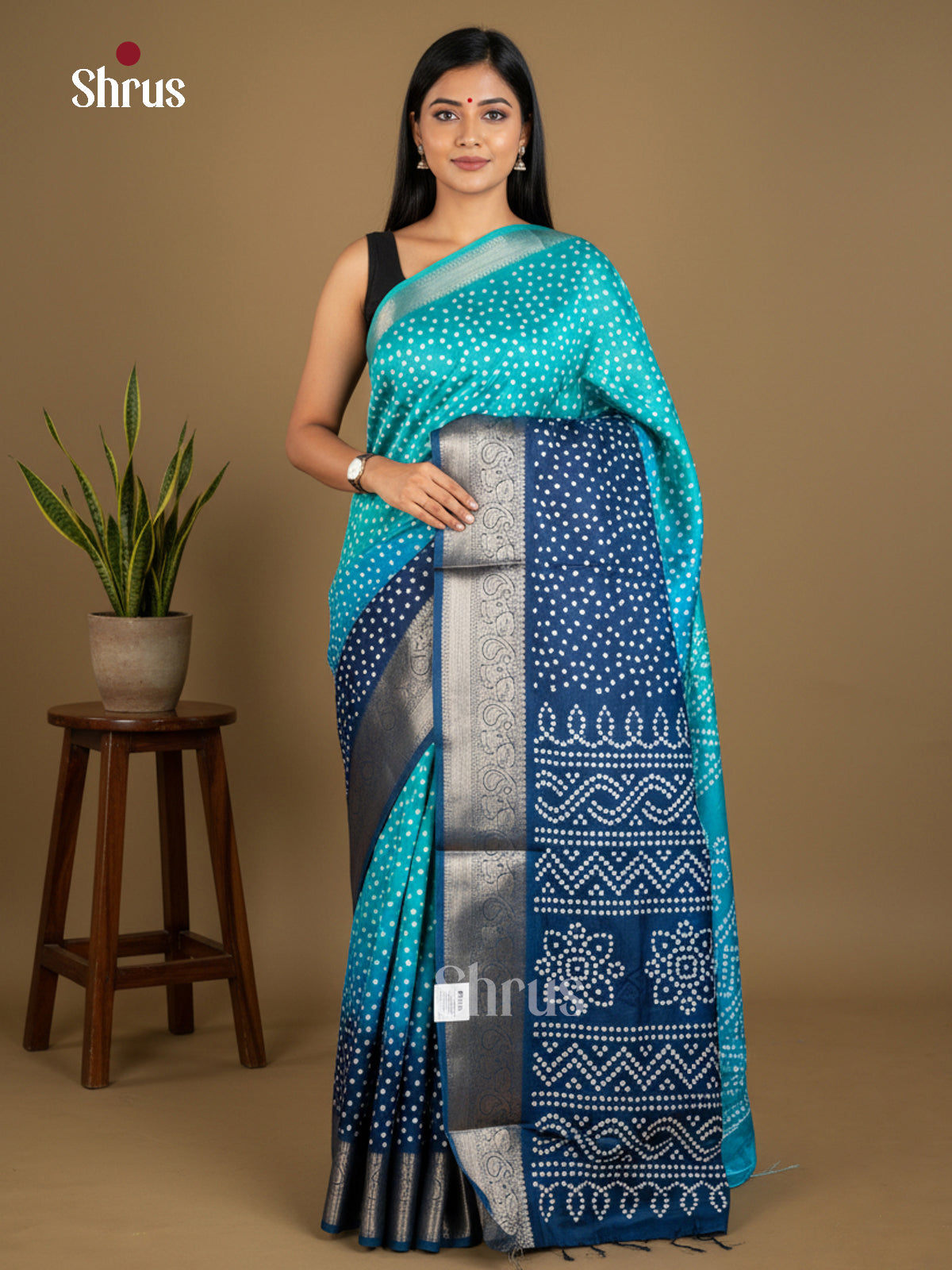 Semi Crepe Saree - EBS16420 - Shop on Shrus.com