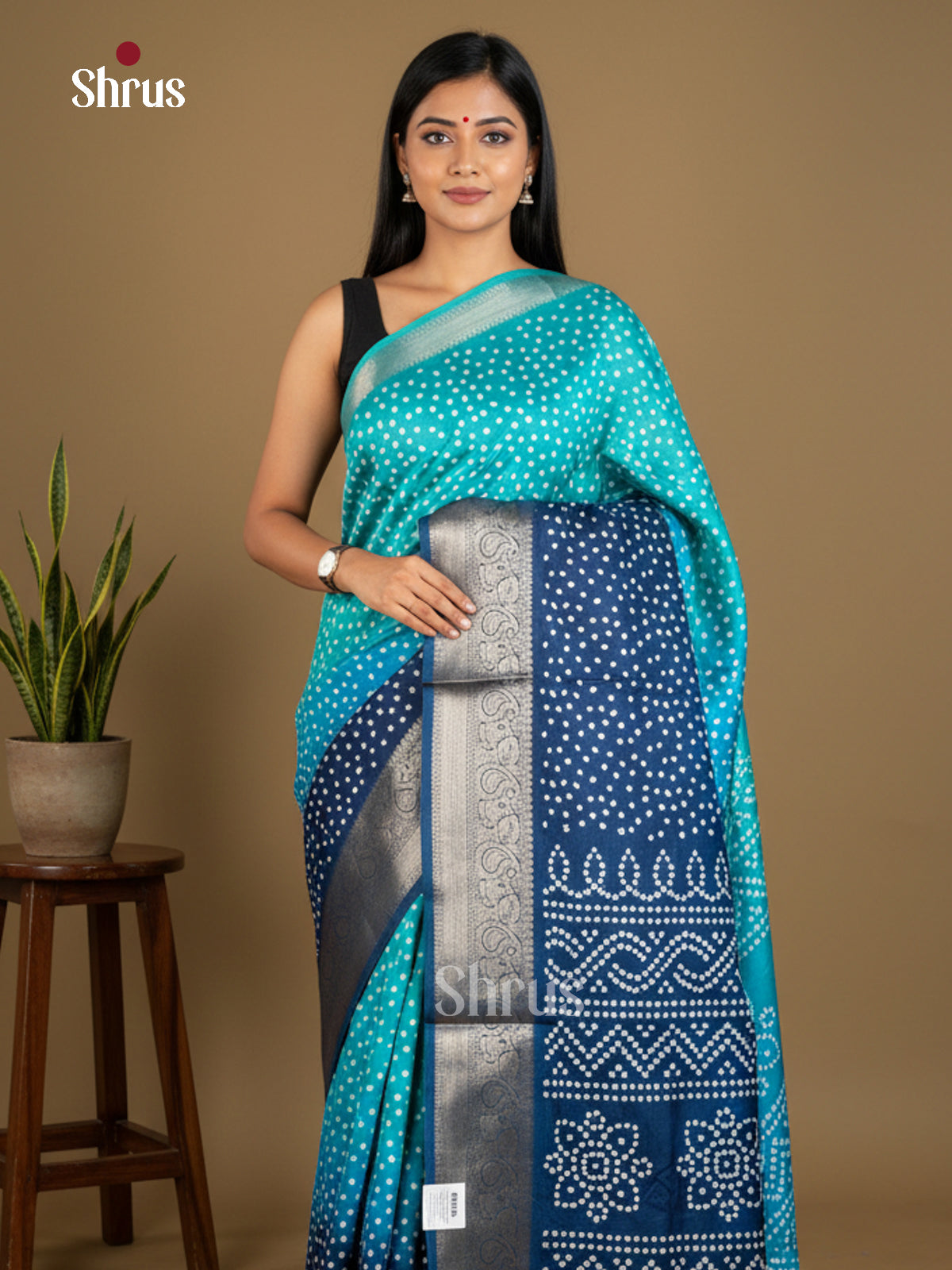 Semi Crepe Saree - EBS16420 - Shop on Shrus.com
