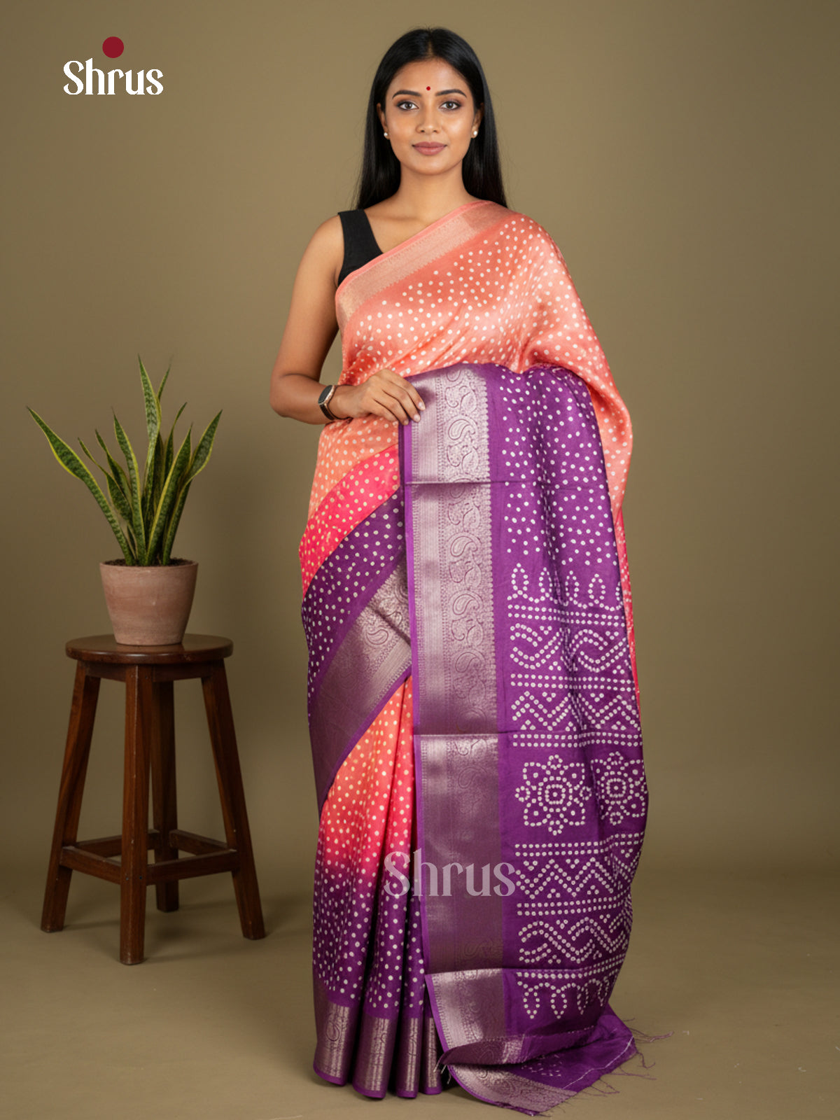 Semi Crepe Saree - EBS16422 - Shop on Shrus.com