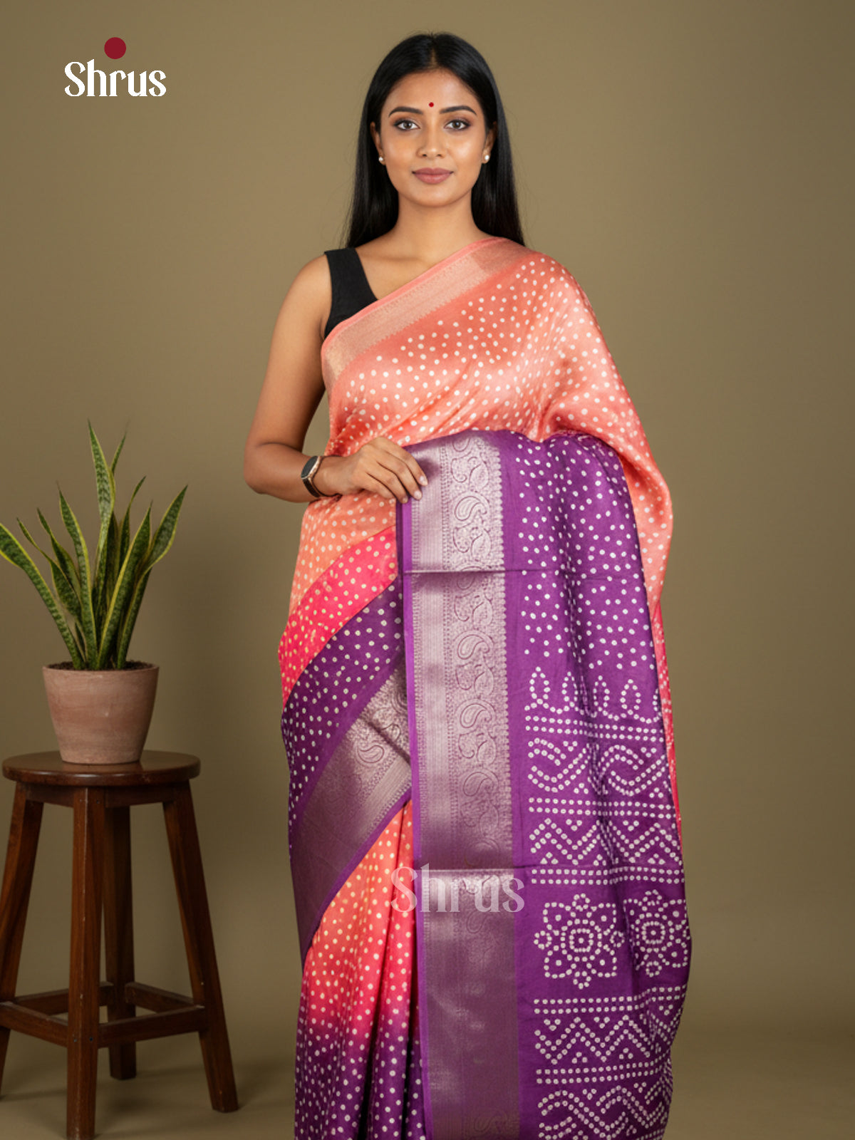 Semi Crepe Saree - EBS16422 - Shop on Shrus.com