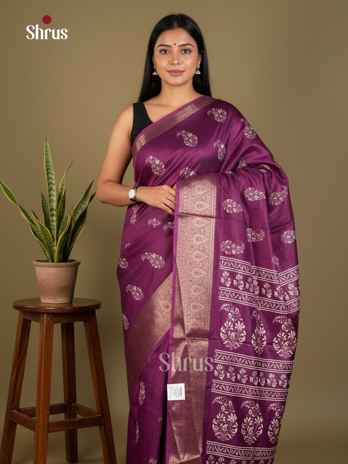 EBS16428 - Semi Crepe Saree - Shop on Shrus.com