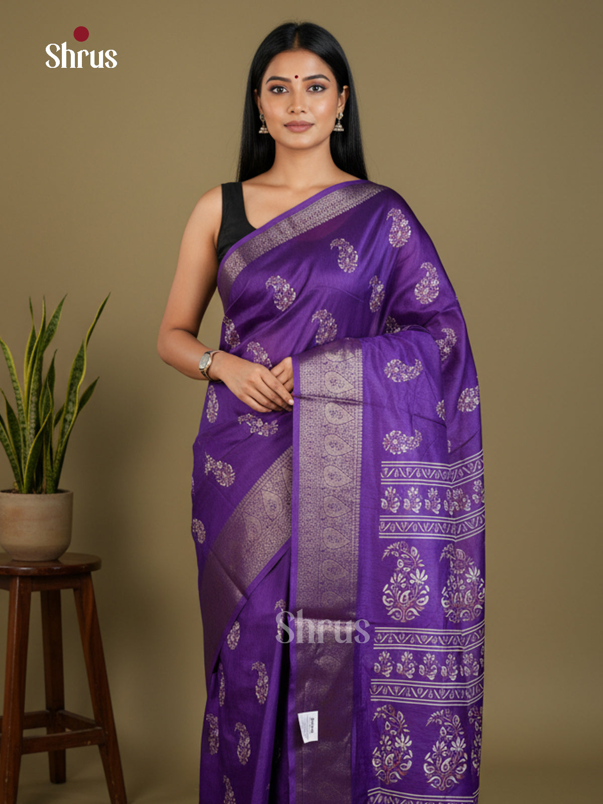 Semi Crepe Saree - EBS16430 - Shop on Shrus.com