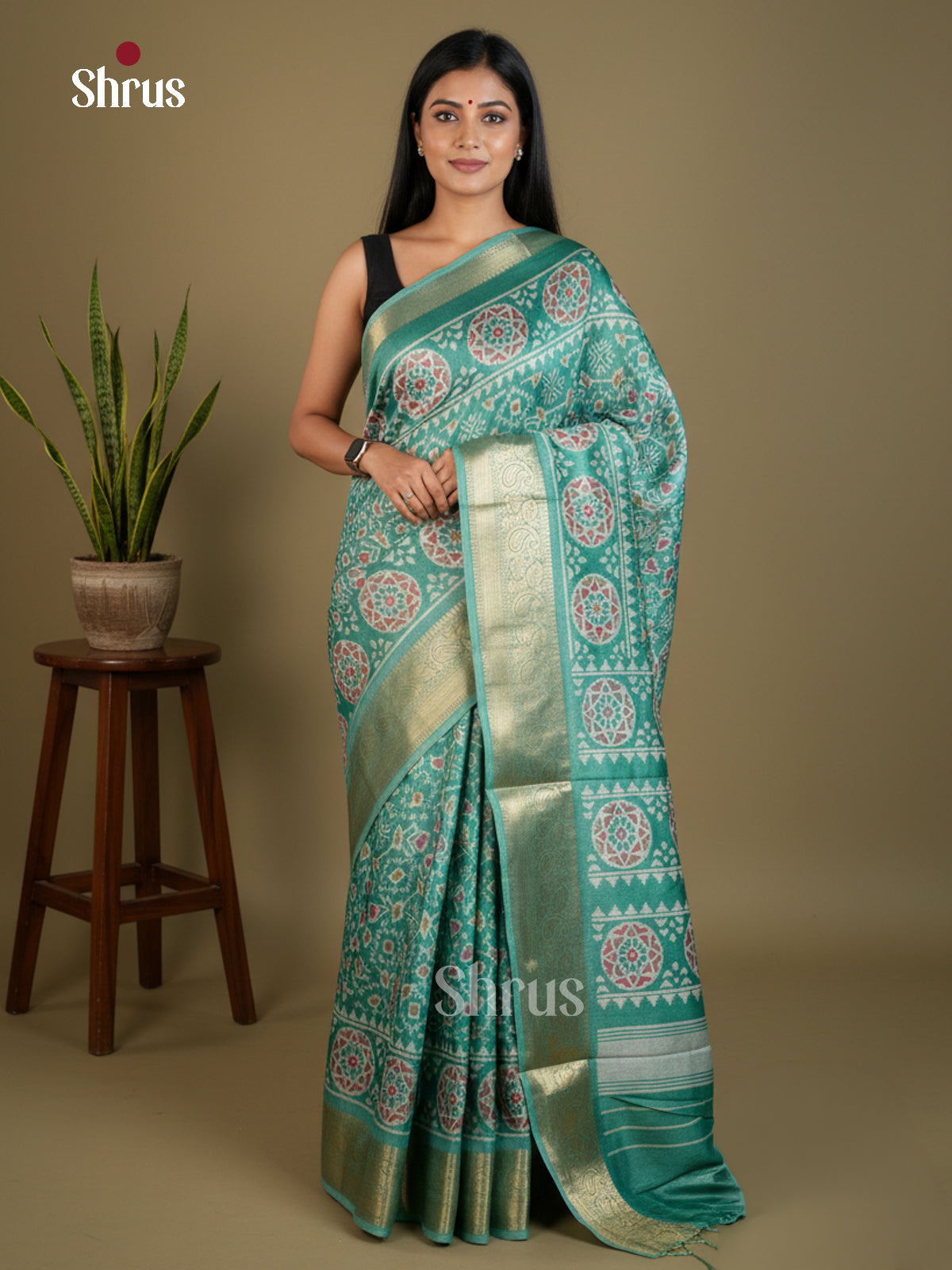 Semi Crepe Saree - EBS16434 - Shop on Shrus.com