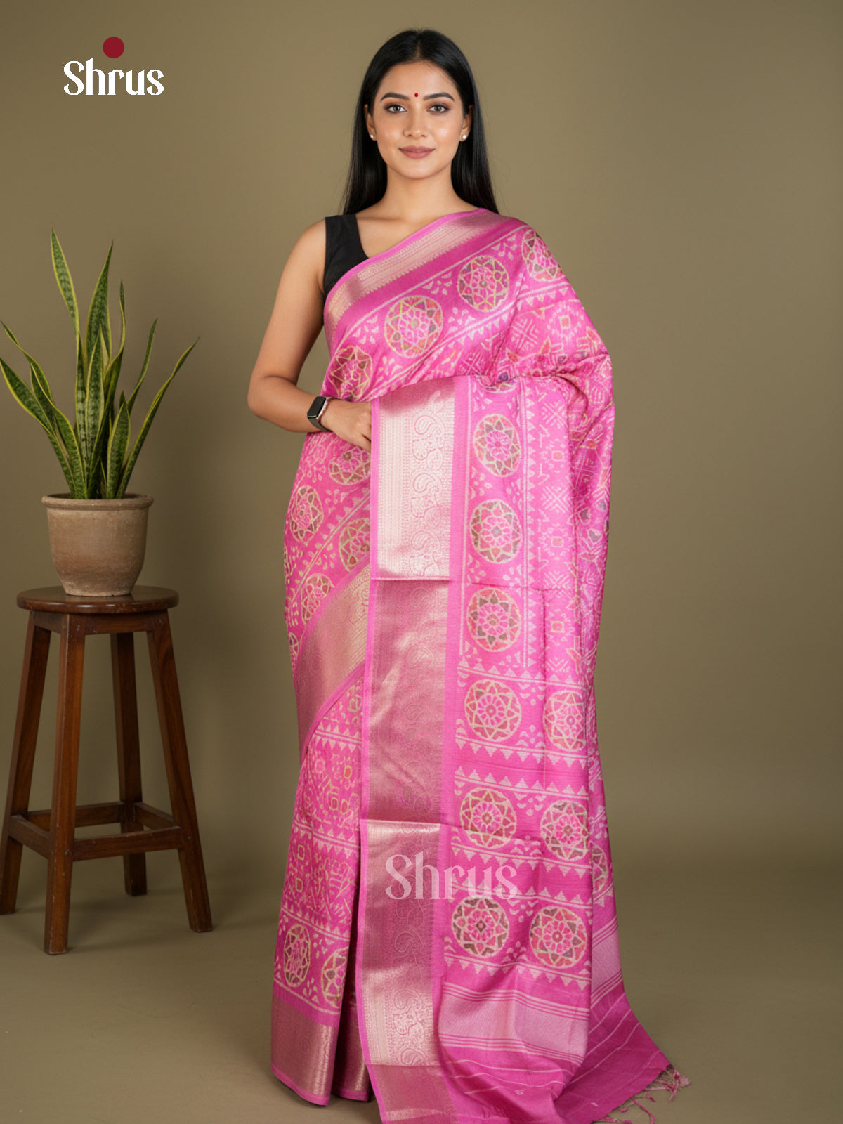 Semi Crepe Saree - EBS16435 - Shop on Shrus.com