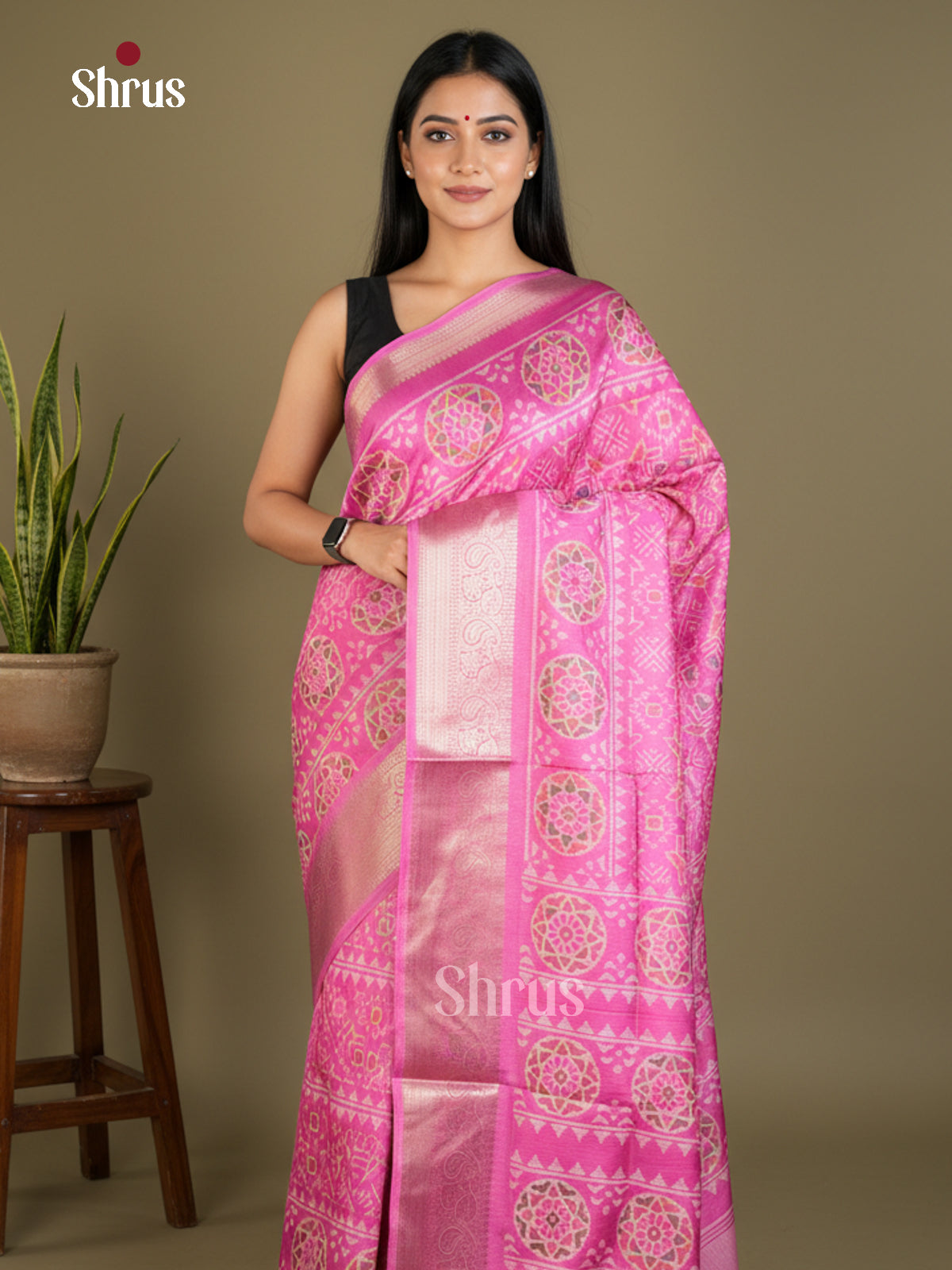 Semi Crepe Saree - EBS16435 - Shop on Shrus.com