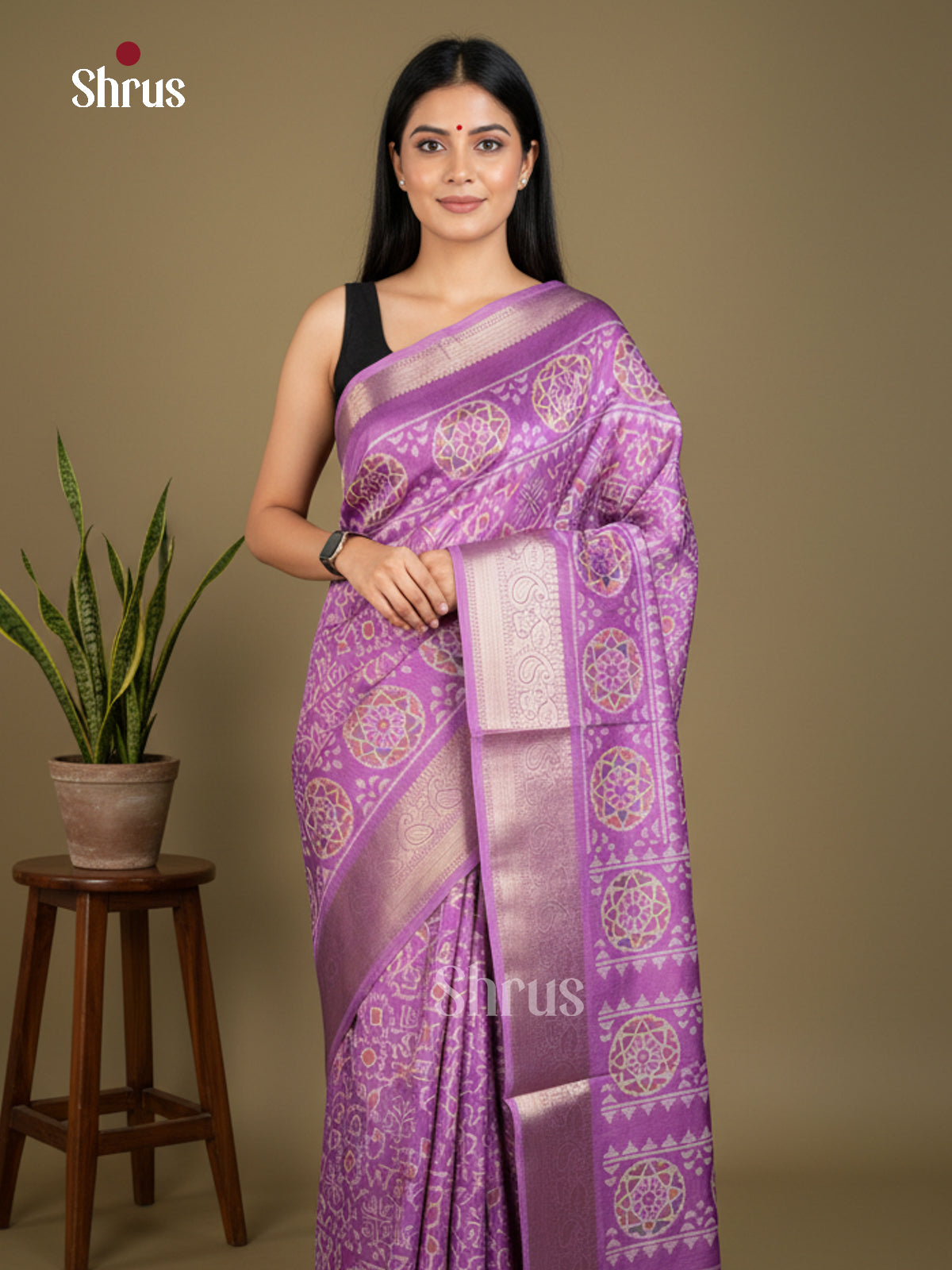 Semi Crepe Saree - EBS16436 - Shop on Shrus.com