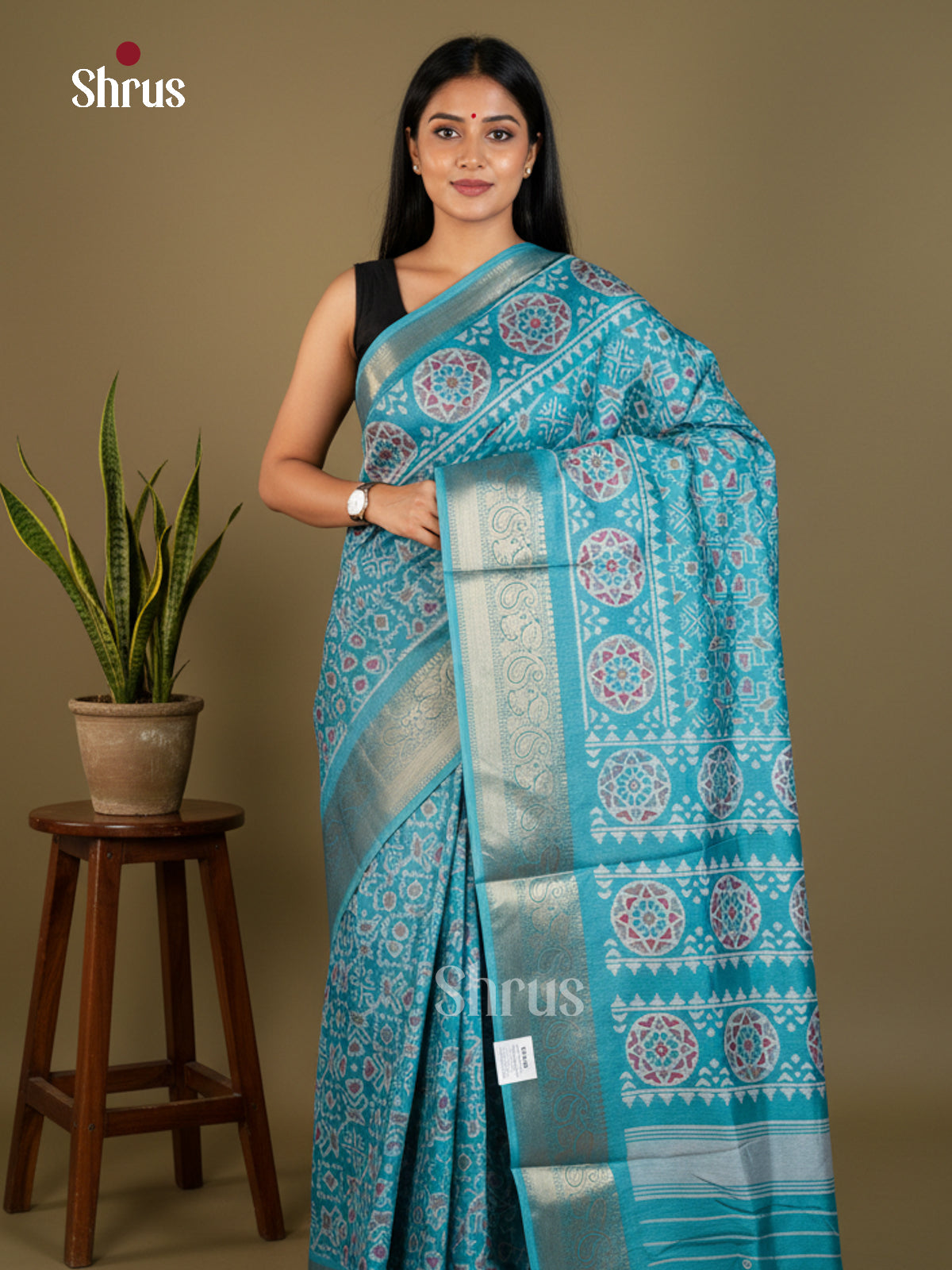 EBS16437 - Semi Crepe Saree - Shop on Shrus.com