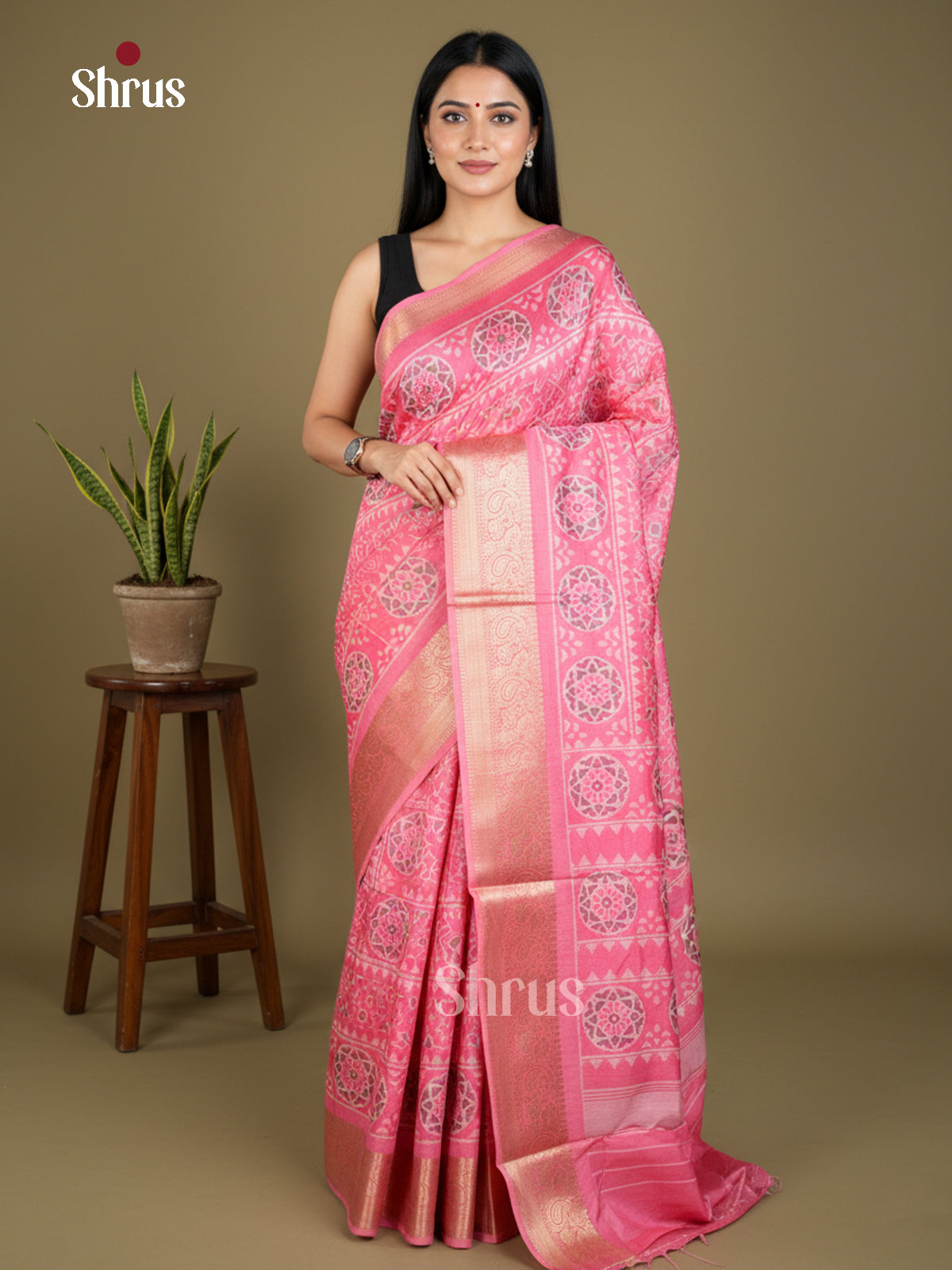 Semi Crepe Saree - EBS16438 - Shop on Shrus.com