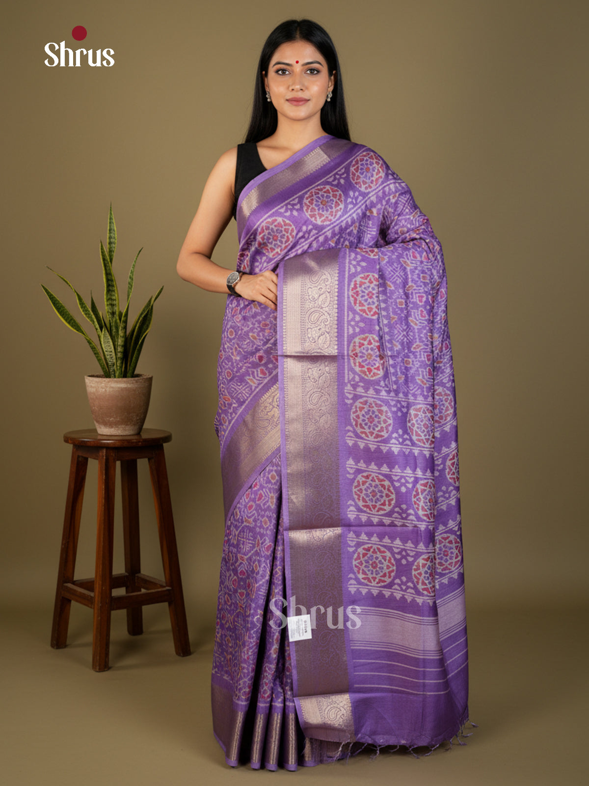 EBS16439 - Semi Crepe Saree - Shop on Shrus.com