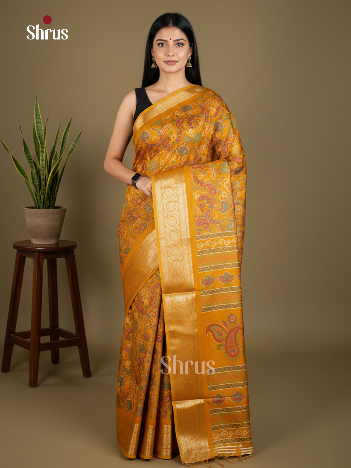 Semi Crepe Saree - EBS16440 - Shop on Shrus.com