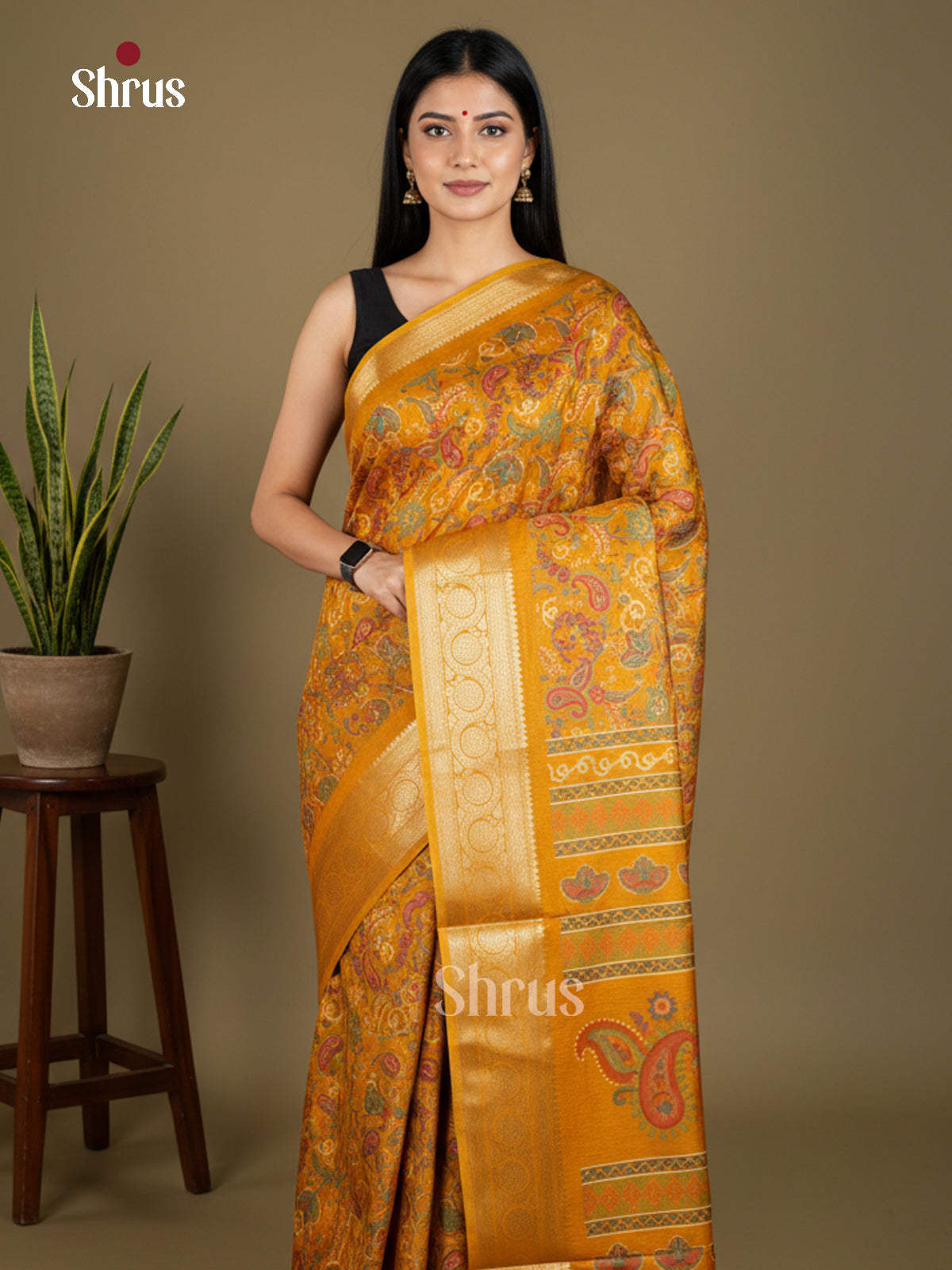 Semi Crepe Saree - EBS16440 - Shop on Shrus.com
