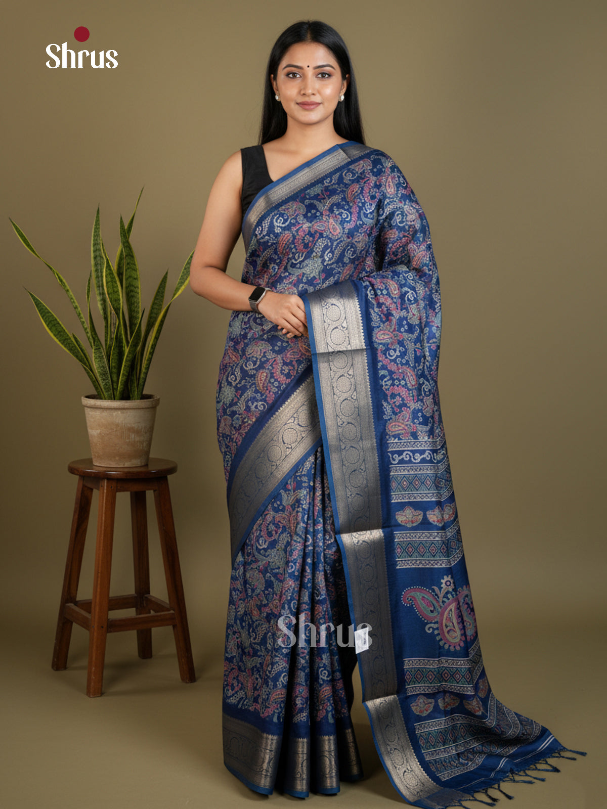 Semi Crepe Saree - EBS16442 - Shop on Shrus.com