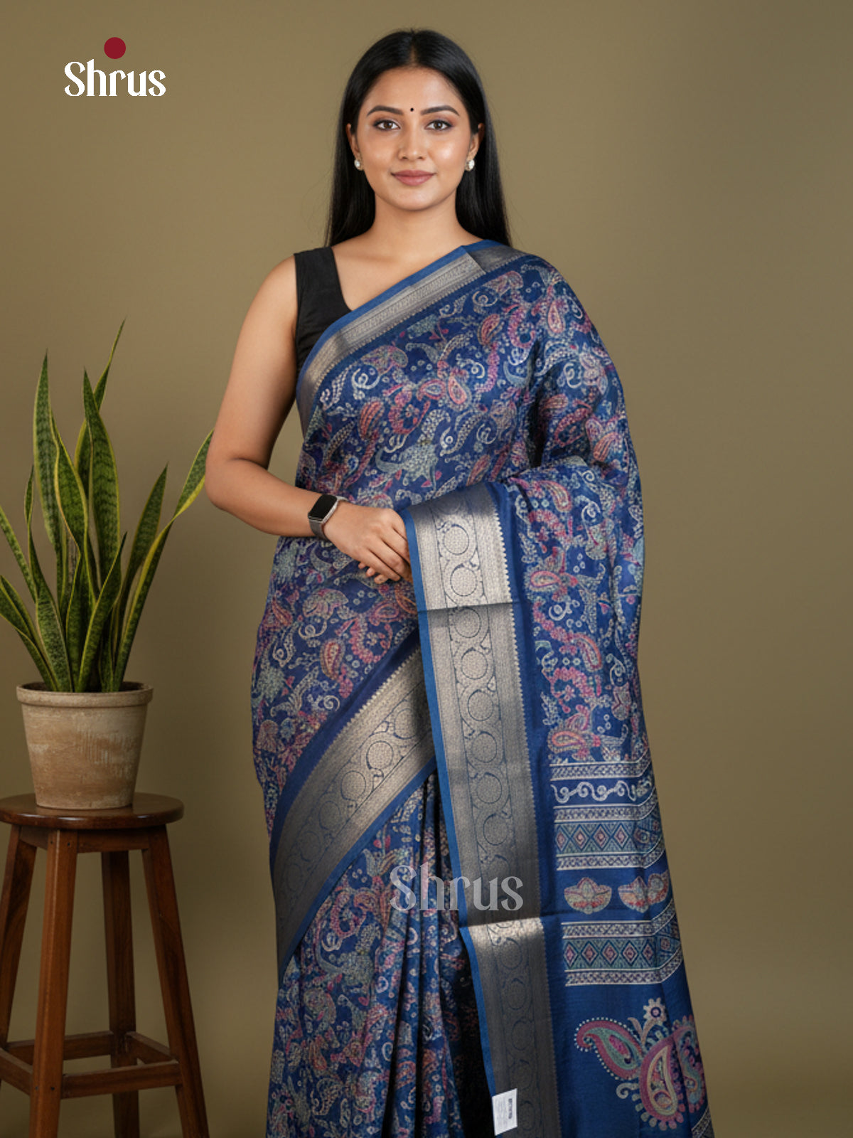 Semi Crepe Saree - EBS16442 - Shop on Shrus.com