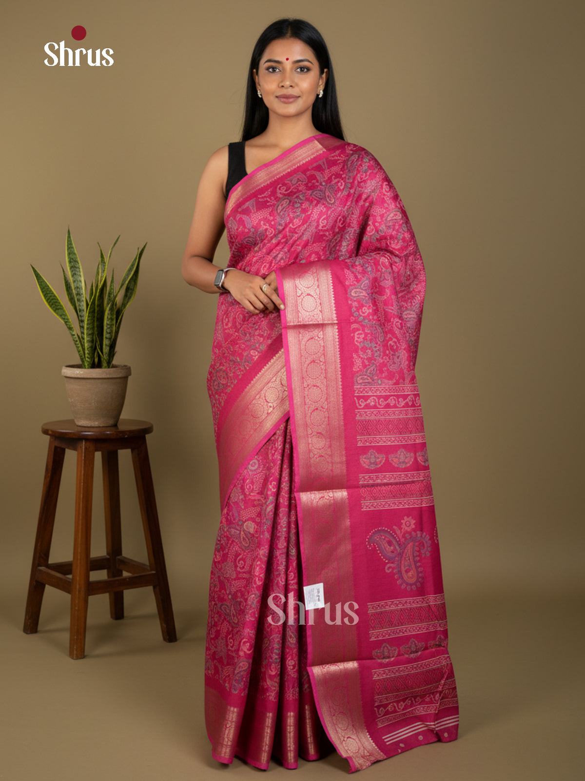 EBS16446 - Semi Crepe Saree - Shop on Shrus.com