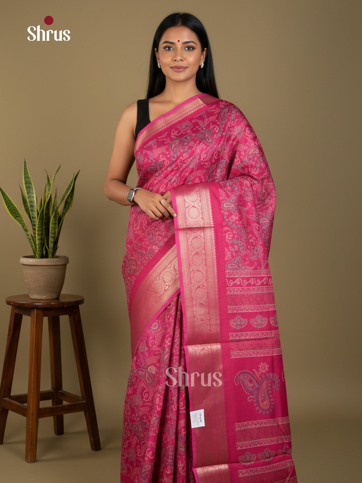 EBS16446 - Semi Crepe Saree - Shop on Shrus.com