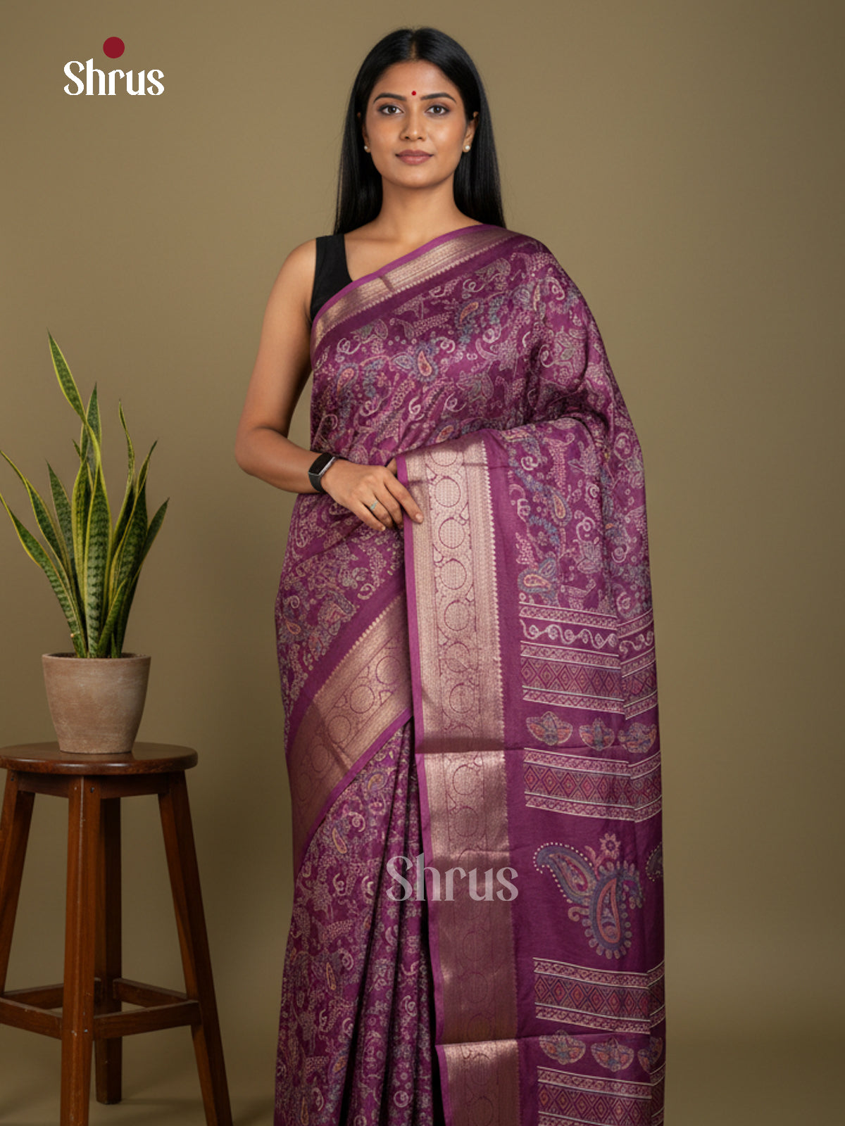 EBS16447 - Semi Crepe Saree - Shop on Shrus.com