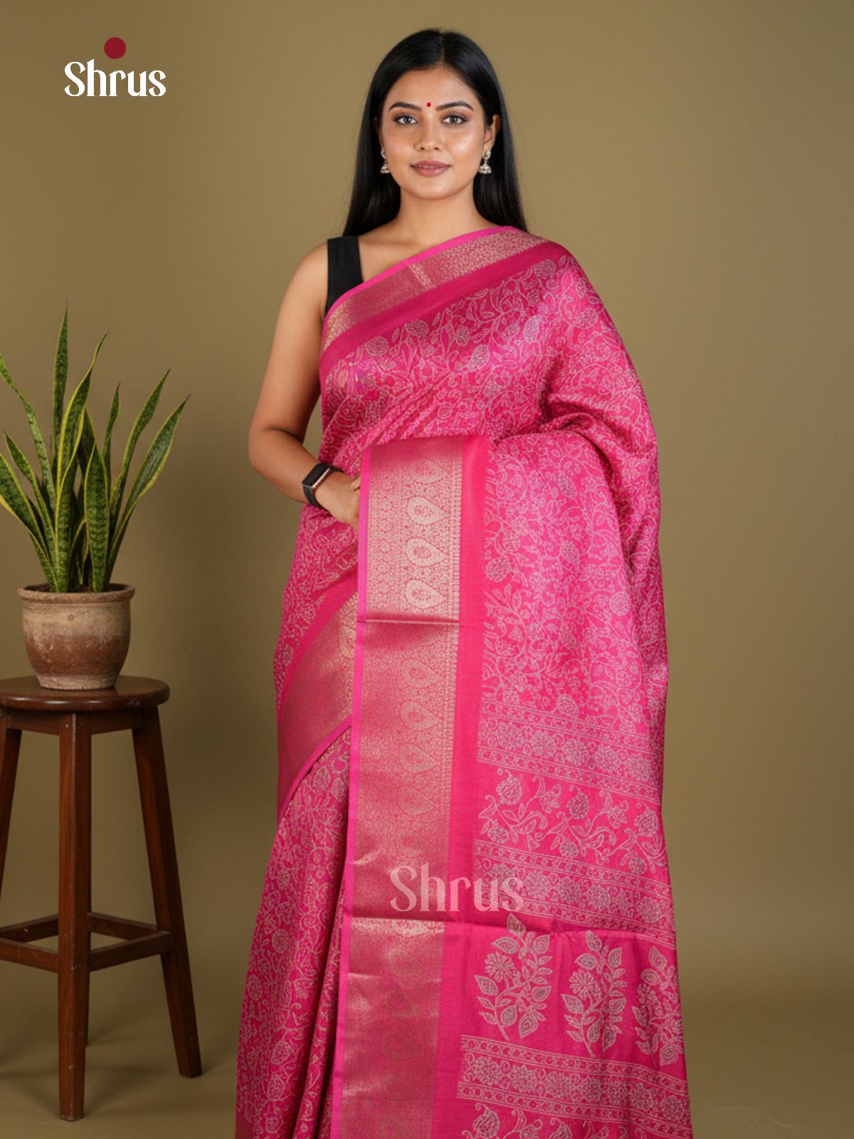Semi Crepe Saree - EBS16453 - Shop on Shrus.com