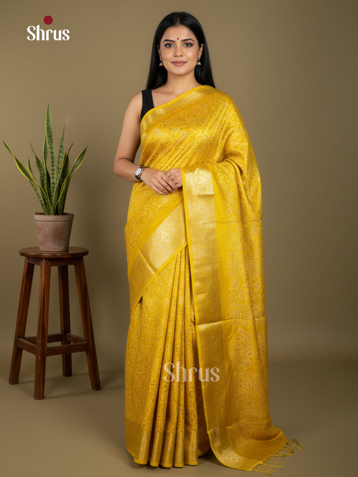 EBS16455 - Semi Crepe Saree - Shop on Shrus.com