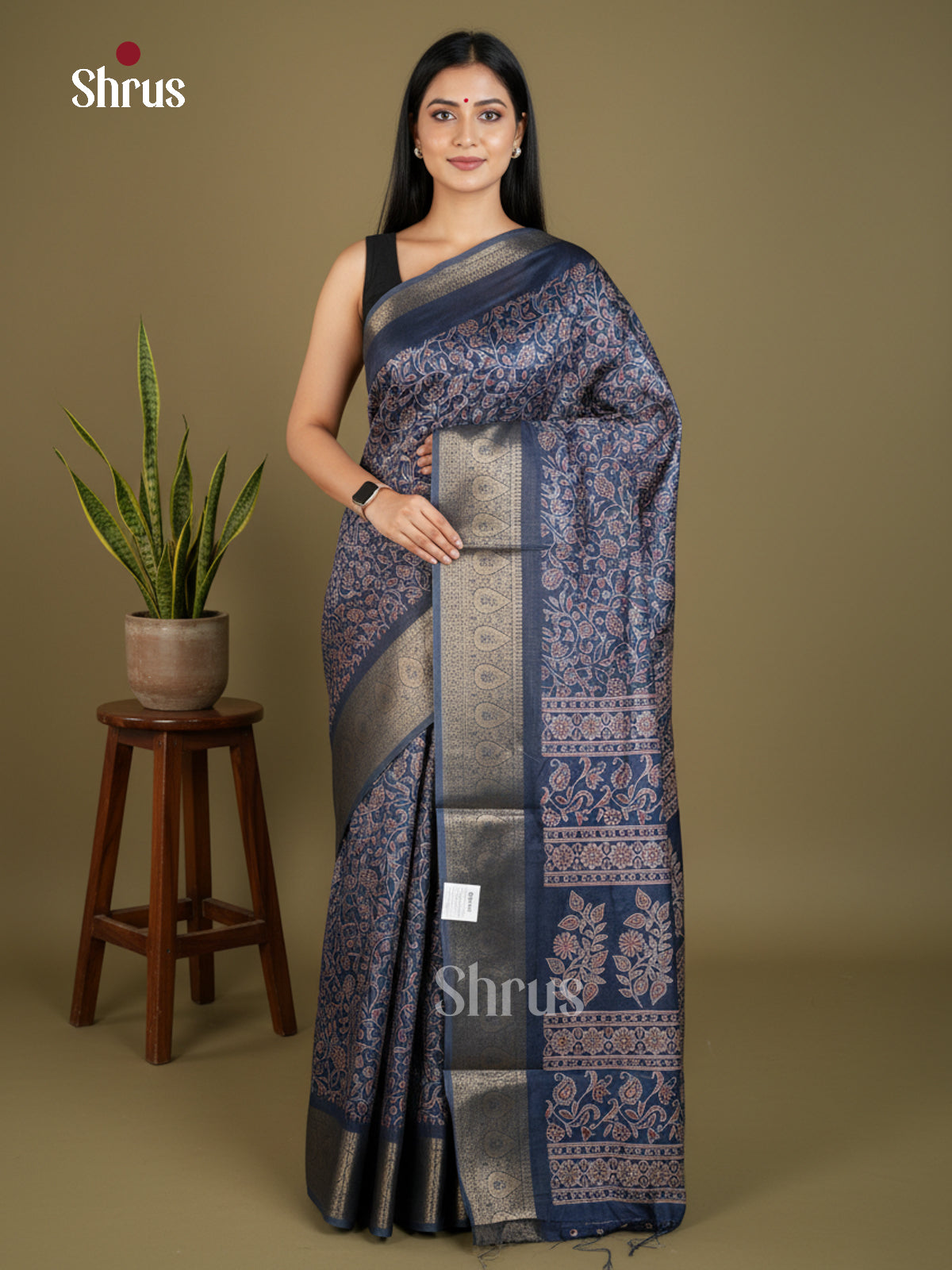 Semi Crepe Saree - EBS16456 - Shop on Shrus.com