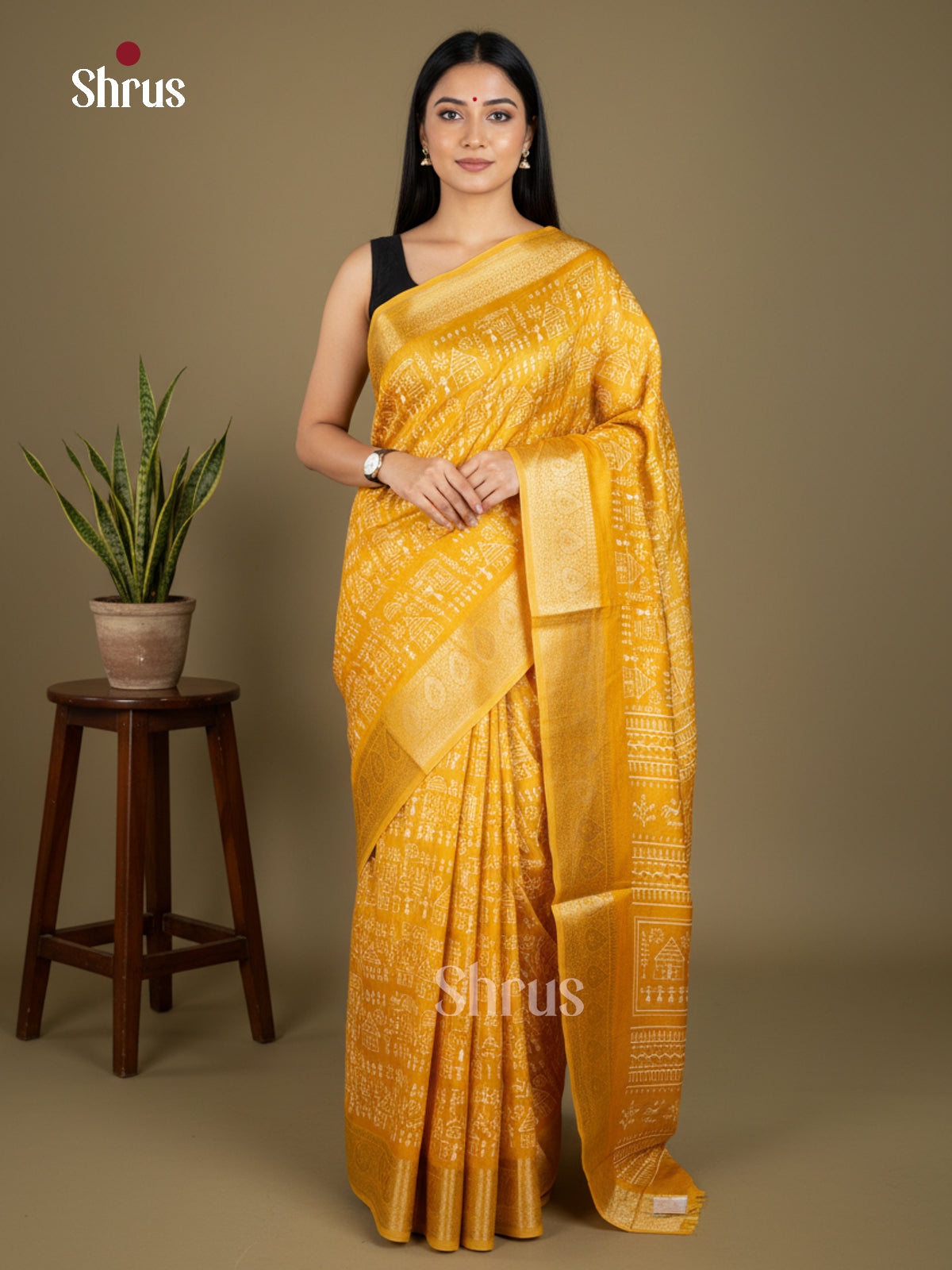 Semi Crepe Saree - EBS16459 - Shop on Shrus.com