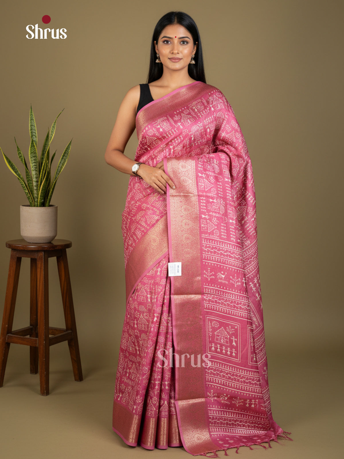 Semi Crepe Saree - EBS16461 - Shop on Shrus.com