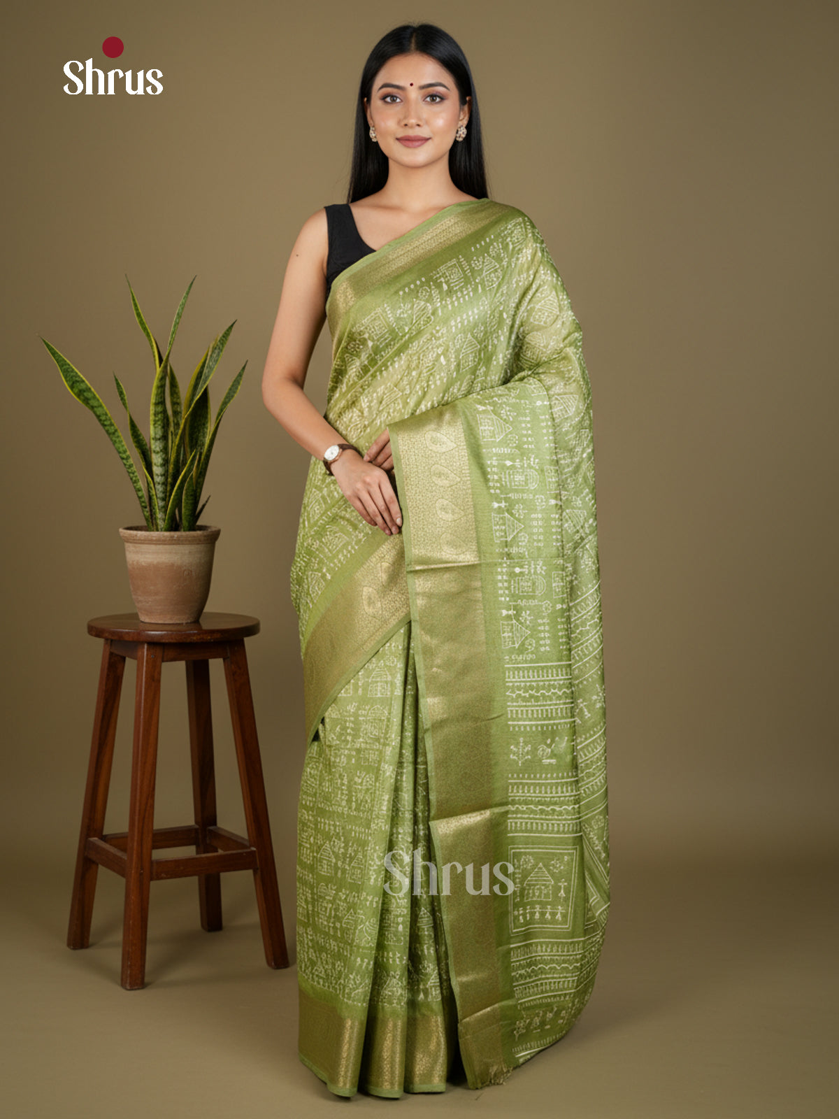 Semi Crepe Saree - EBS16462 - Shop on Shrus.com