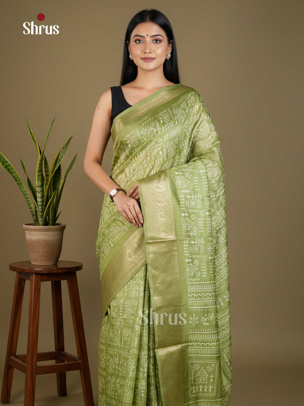 Semi Crepe Saree - EBS16462 - Shop on Shrus.com