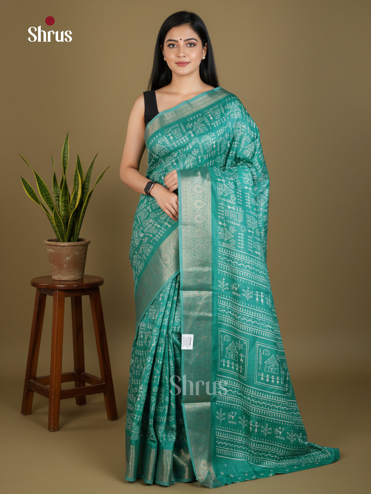 Semi Crepe Saree - EBS16463 - Shop on Shrus.com