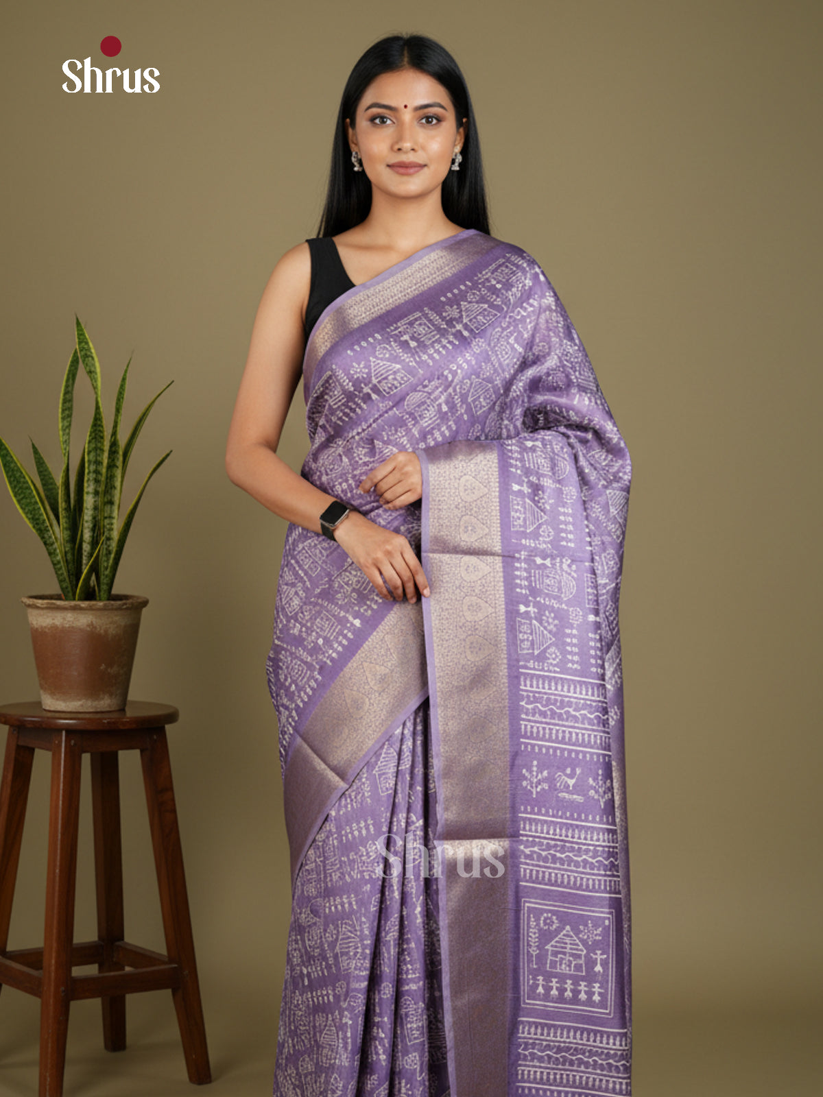 Semi Crepe Saree - EBS16464 - Shop on Shrus.com