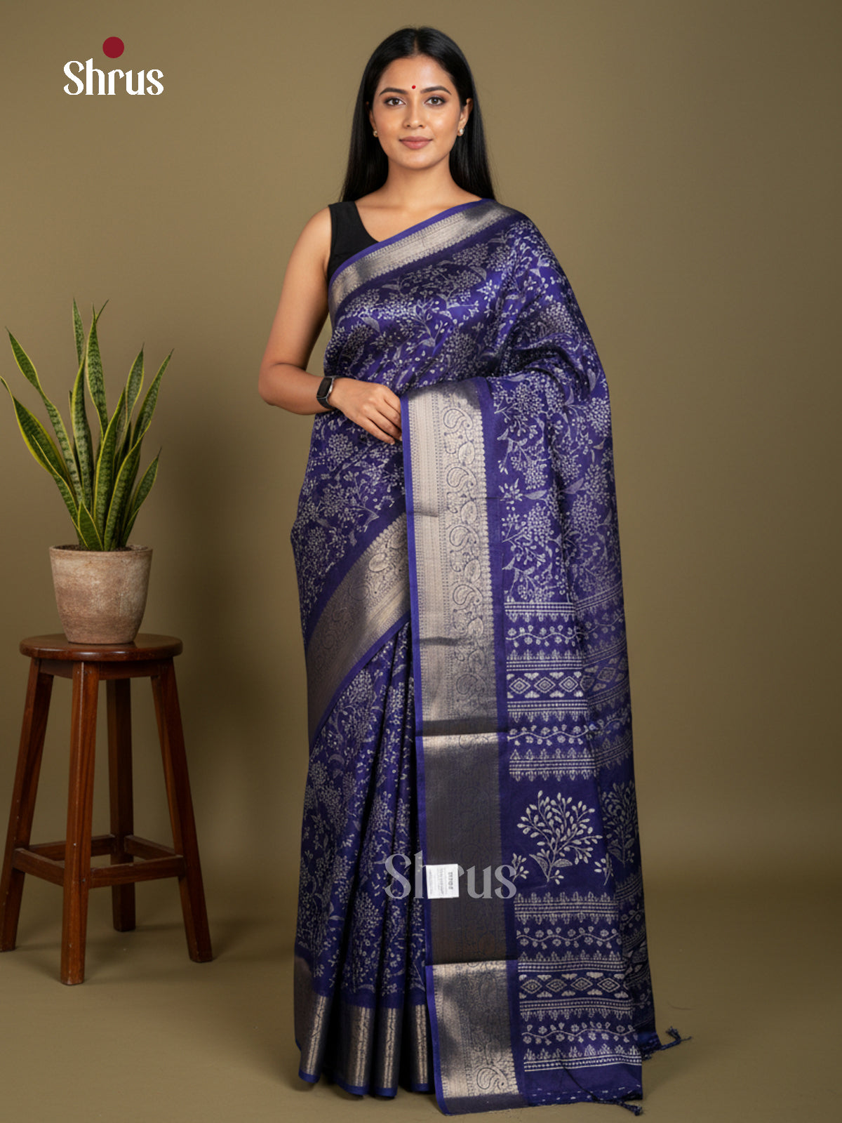 EBS16465 - Semi Crepe Saree - Shop on Shrus.com