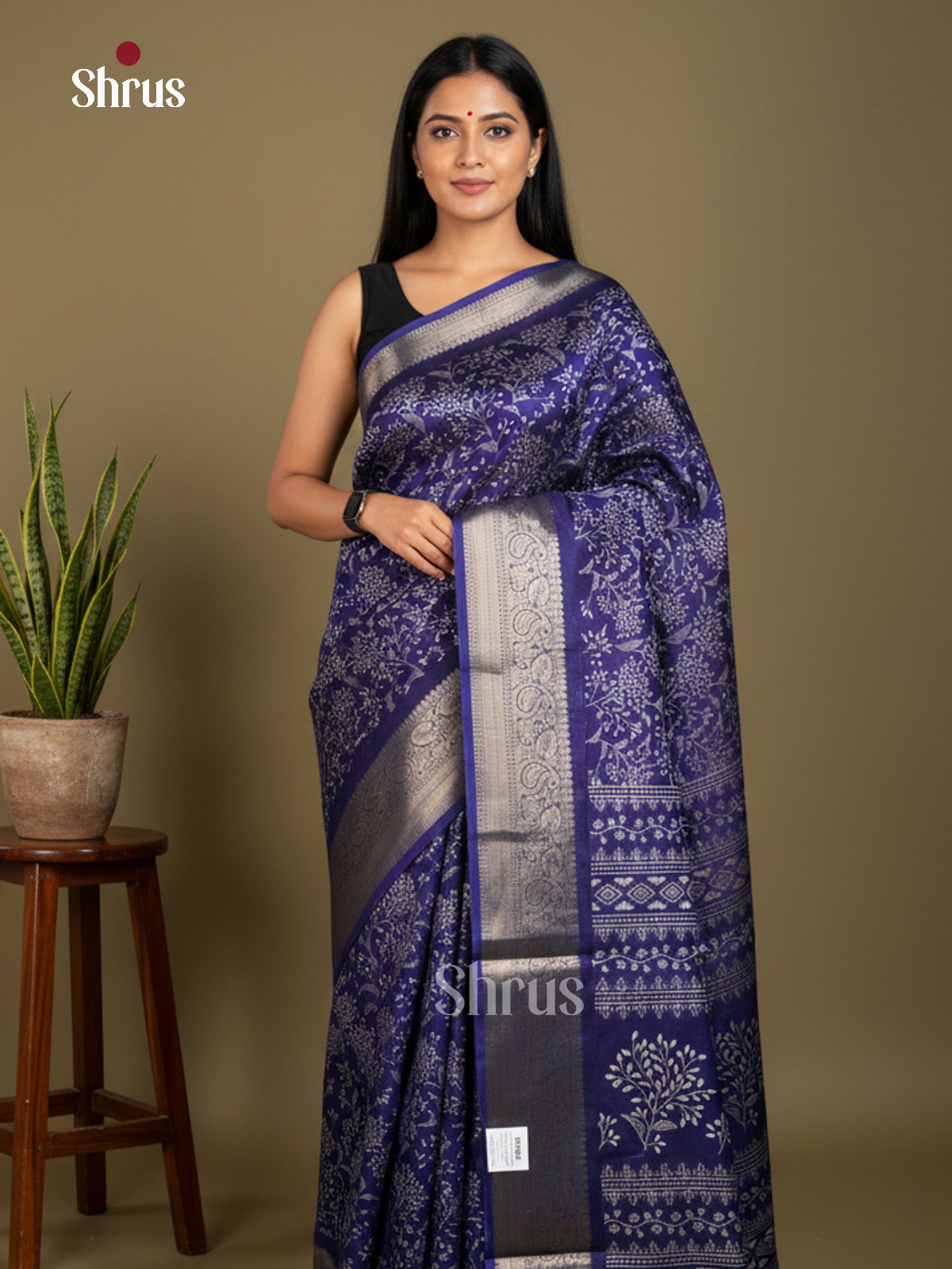 EBS16465 - Semi Crepe Saree - Shop on Shrus.com