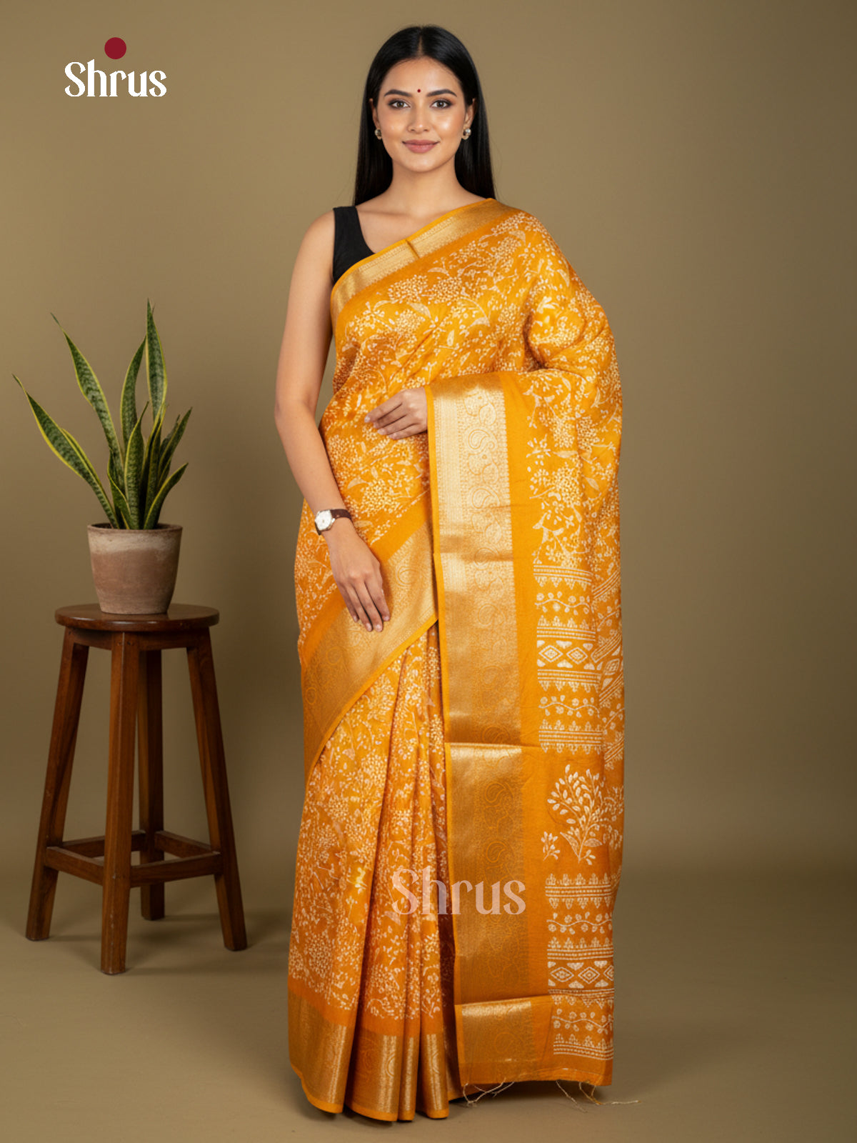 EBS16466 - Semi Crepe Saree - Shop on Shrus.com