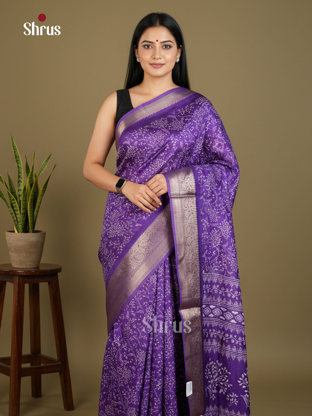 Semi Crepe Saree - EBS16468 - Shop on Shrus.com