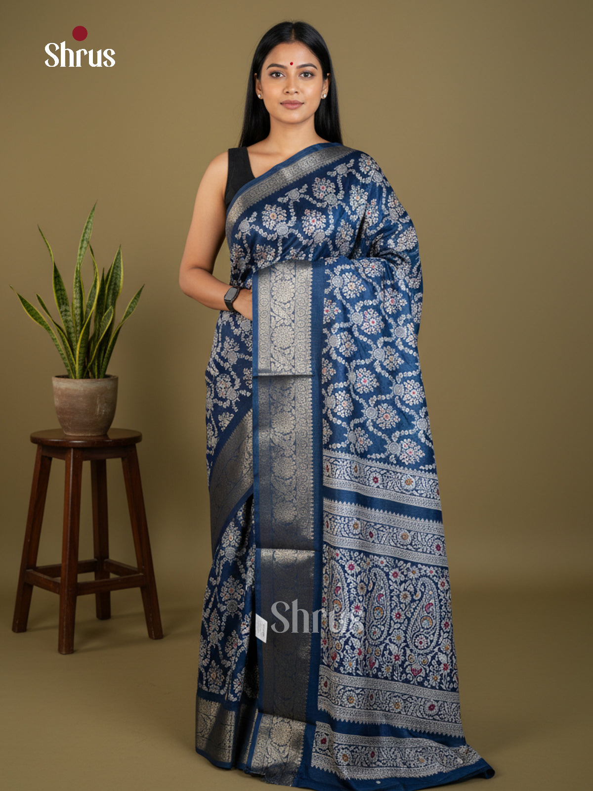 EBS16472 - Semi Crepe Saree - Shop on Shrus.com
