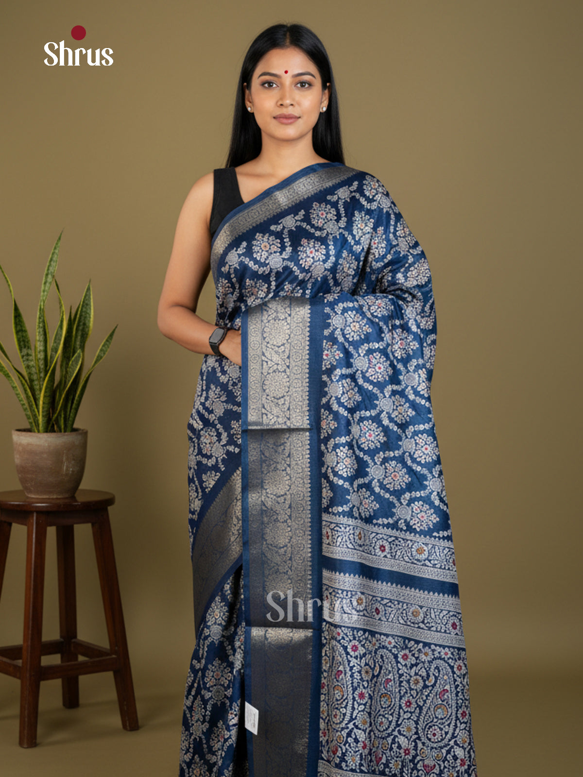 EBS16472 - Semi Crepe Saree - Shop on Shrus.com
