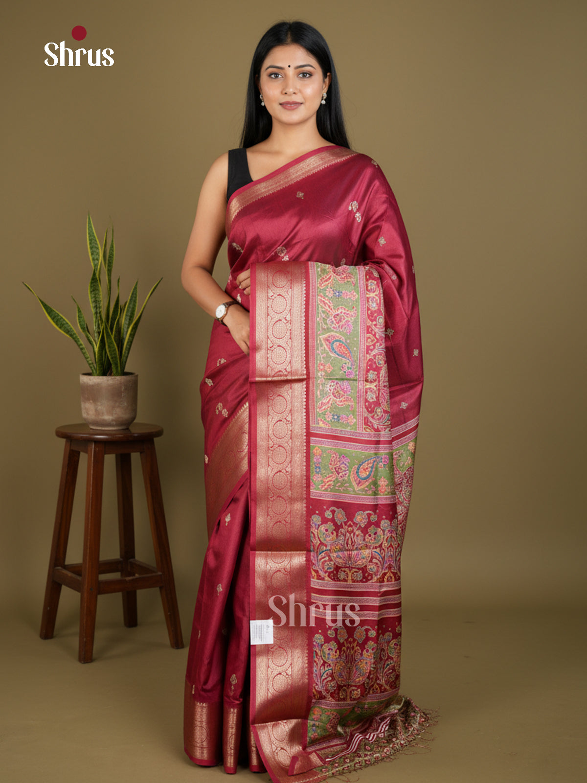Semi Crepe Saree - EBS16473 - Shop on Shrus.com